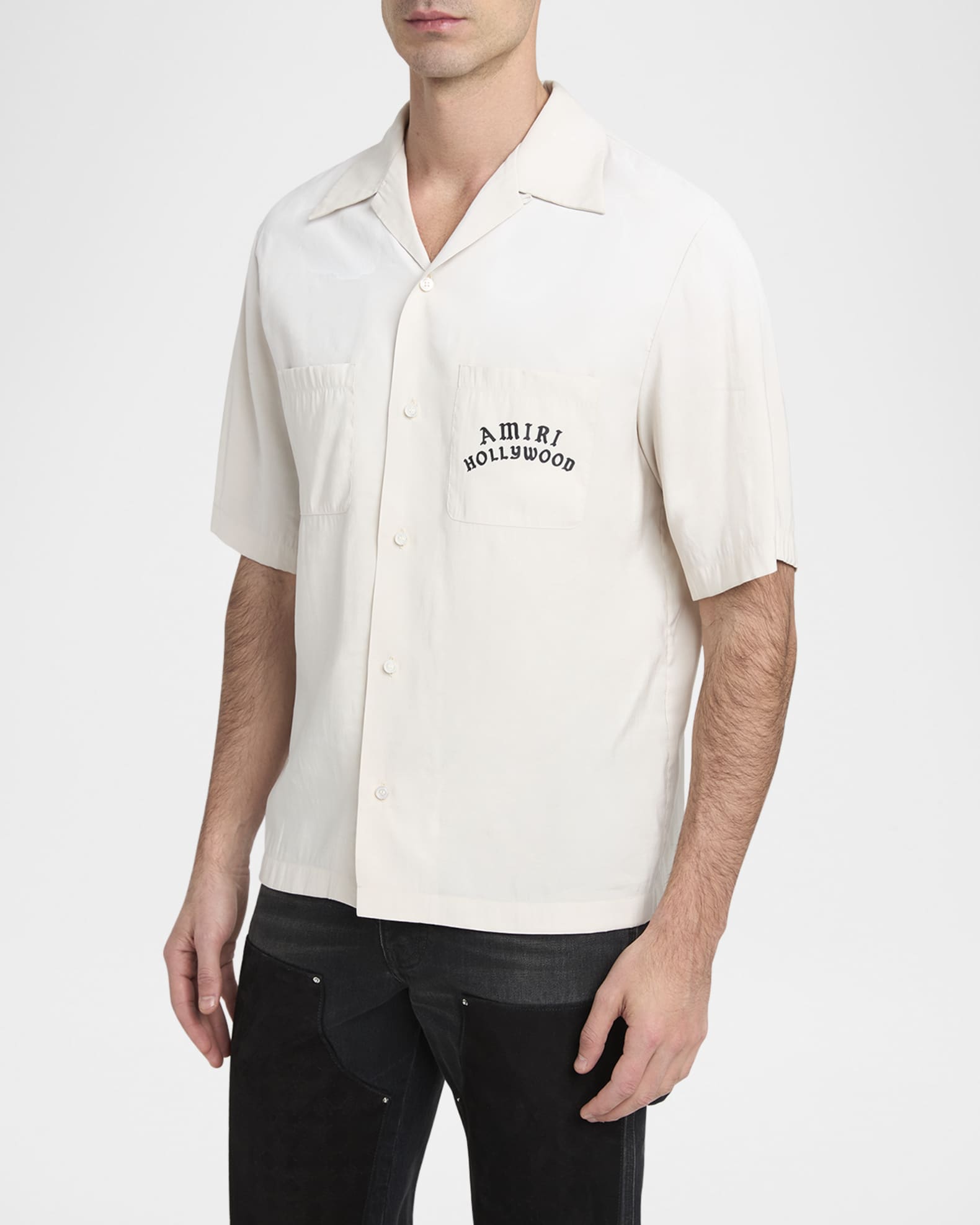 【AMIRI】 BOWLING SHIRT AMIRI Panther Patch Bowling Shirt | Nordstrom