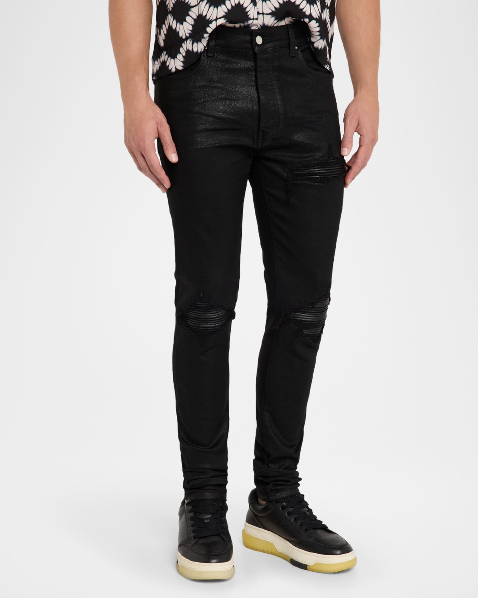 Amiri Men's MX1 Waxed Skinny Jeans | Neiman Marcus