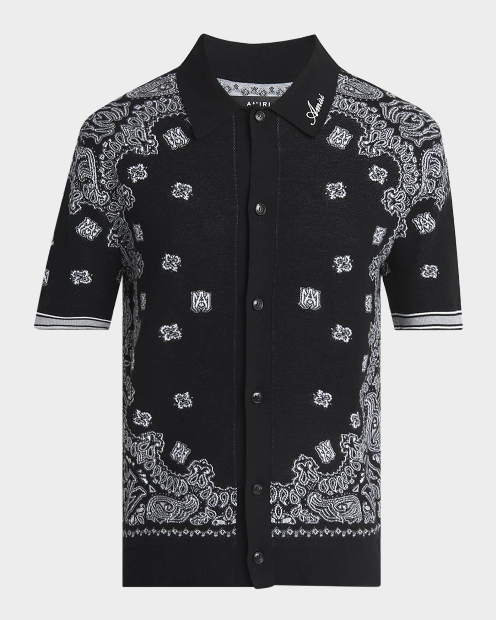 Men's MA Bandana Knit Short-Sleeve Shirt 0