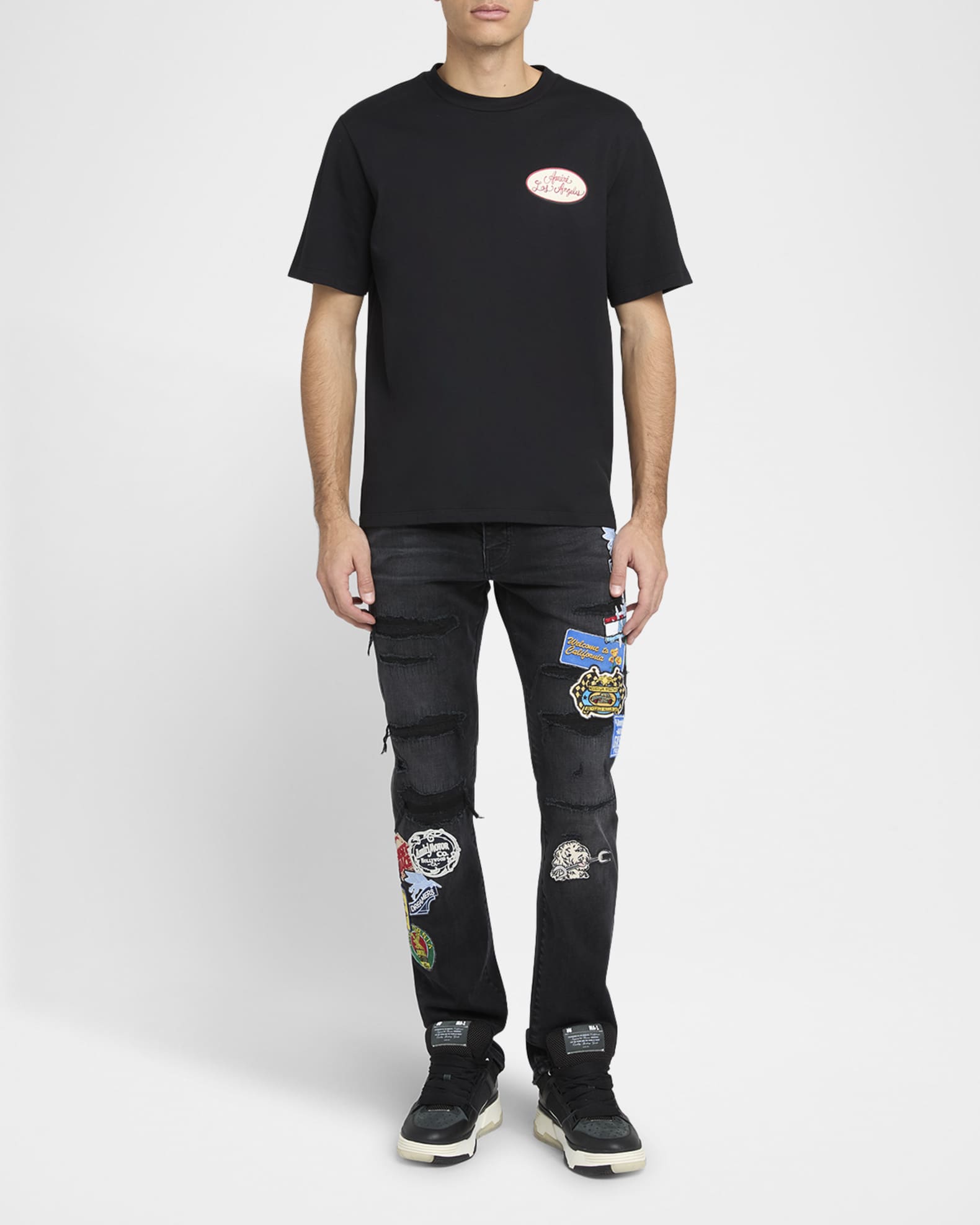 Tシャツ・カットソー AMIRI Station Patch Tee Amiri Men's Station Patch Graphic T-Shirt | Neiman Marcus