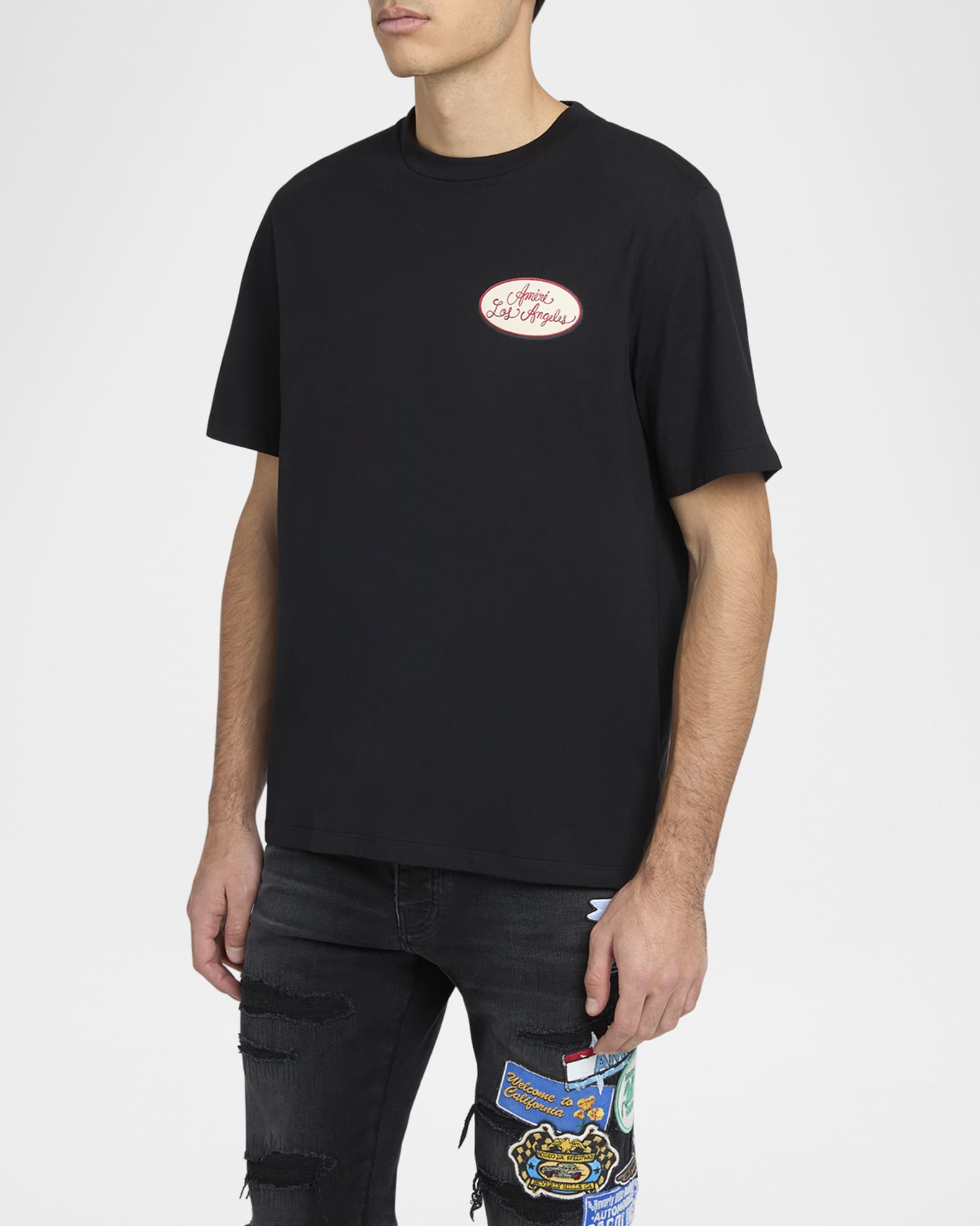 Tシャツ・カットソー AMIRI Station Patch Tee Amiri Men's Station Patch Graphic T-Shirt | Neiman Marcus