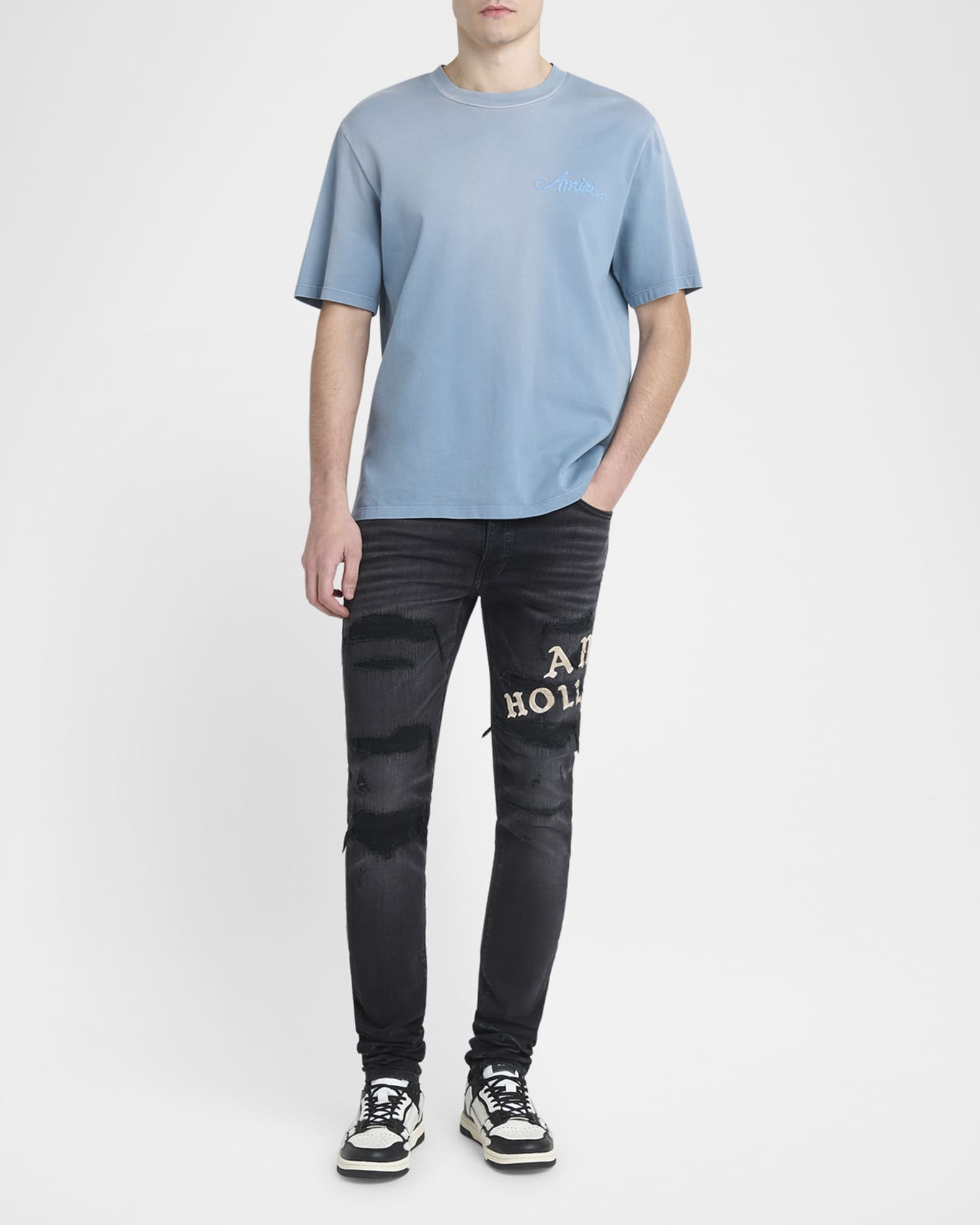 Men's Bleach Bandana Patch T-Shirt 1