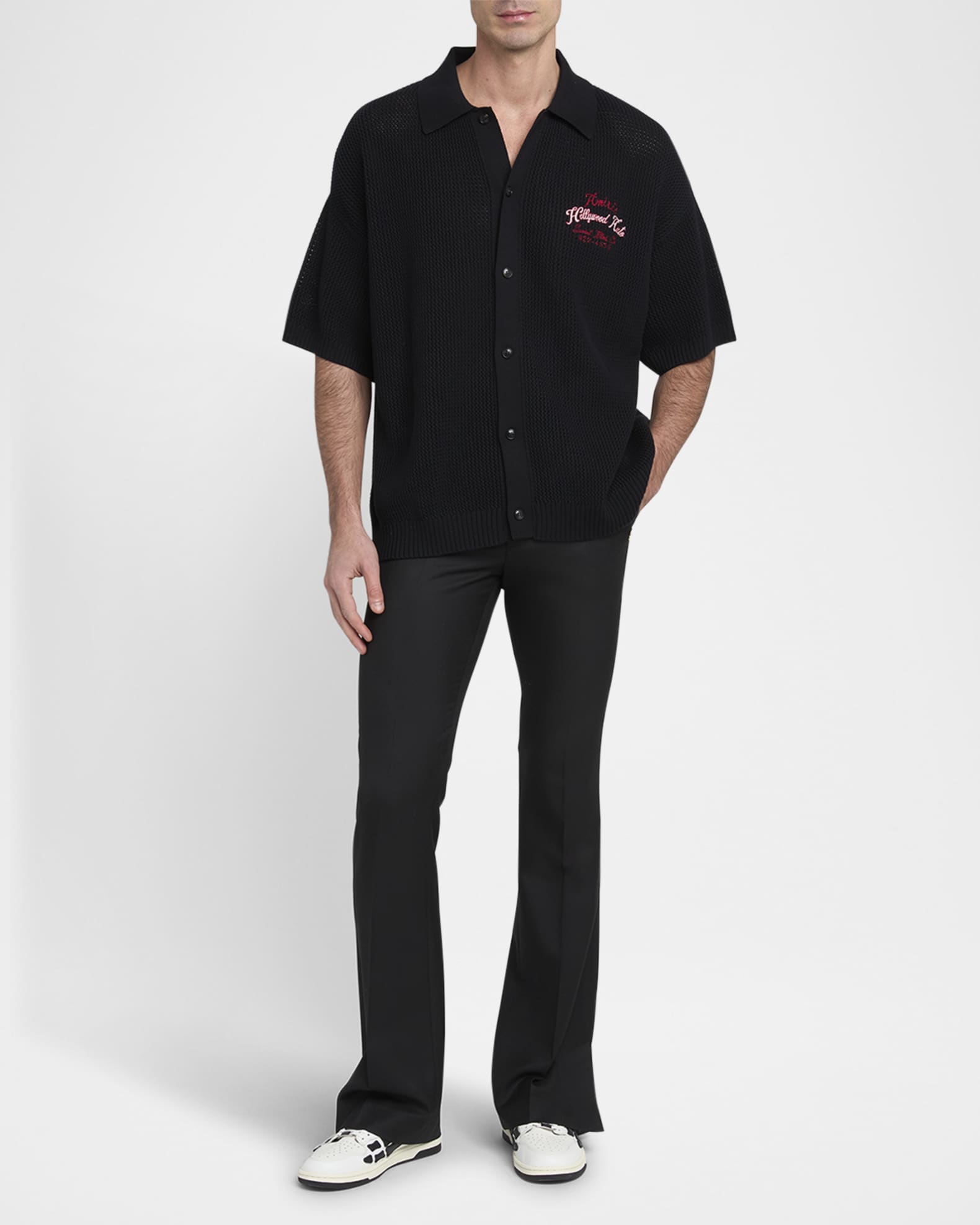 数量は多い  Amiri Neiman | Shirt Short-Sleeve Mesh Auto Hollywood Men's トップス