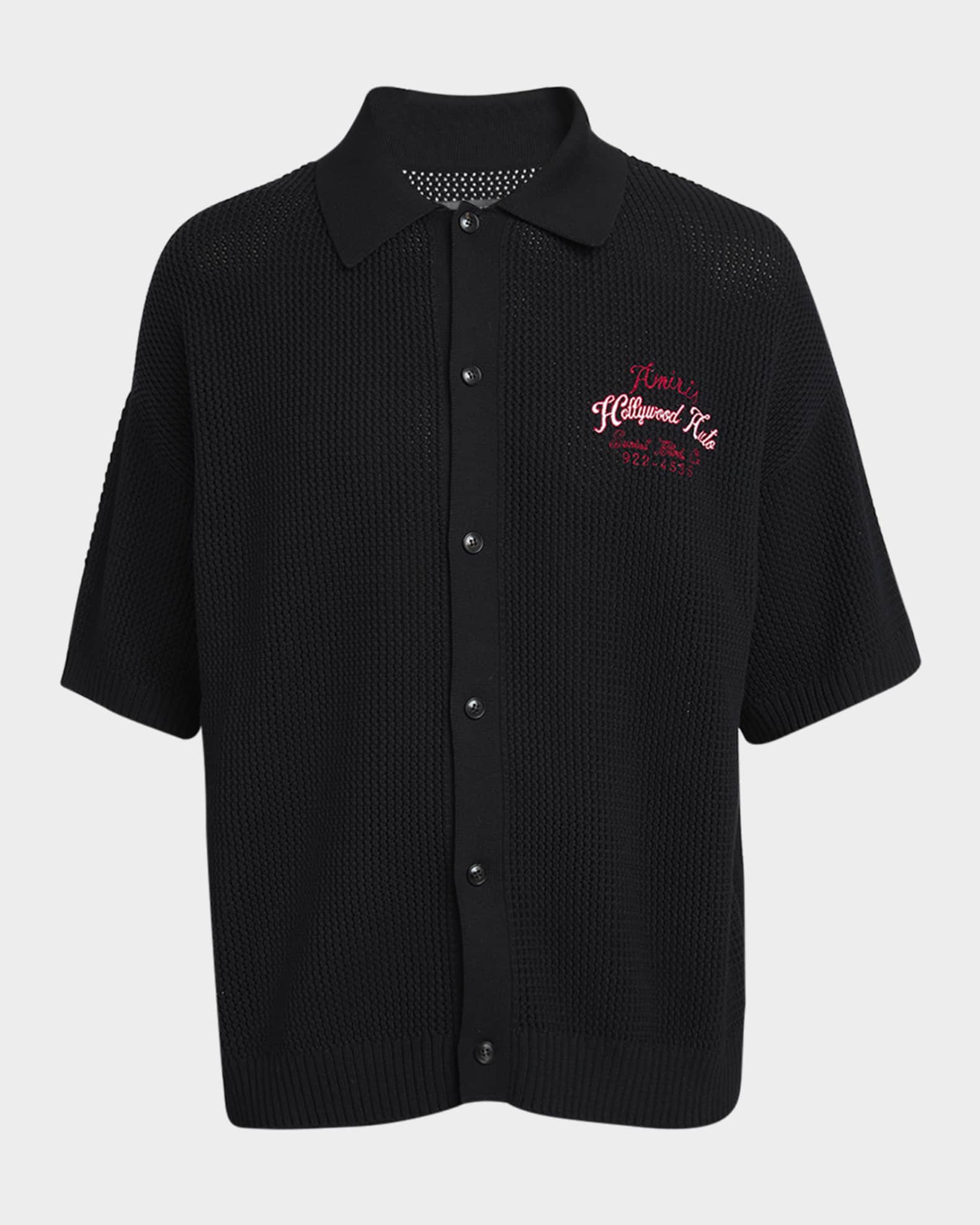 【気質アップ】 Amiri Neiman | Shirt Short-Sleeve Mesh Auto Hollywood Men's トップス