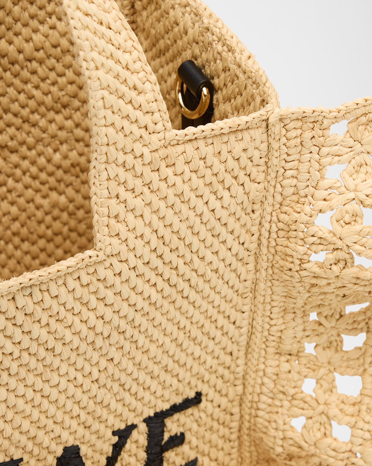 LOEWE x Paula's Ibiza Small Ruffled Tote Bag in Raffia | Neiman Marcus