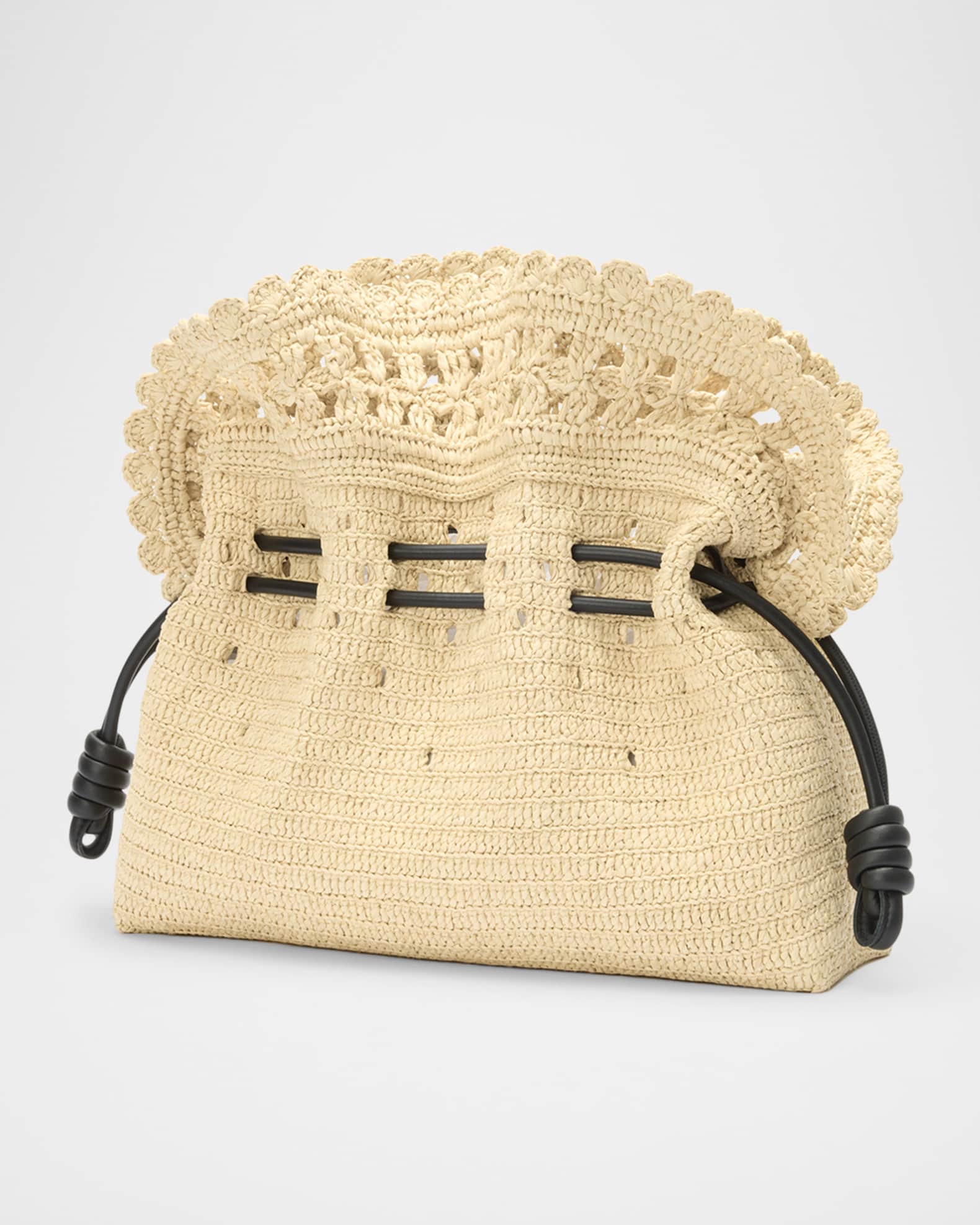 Loewe x Paula's Ibiza Flamenco Medium Ruffled Clutch Bag in