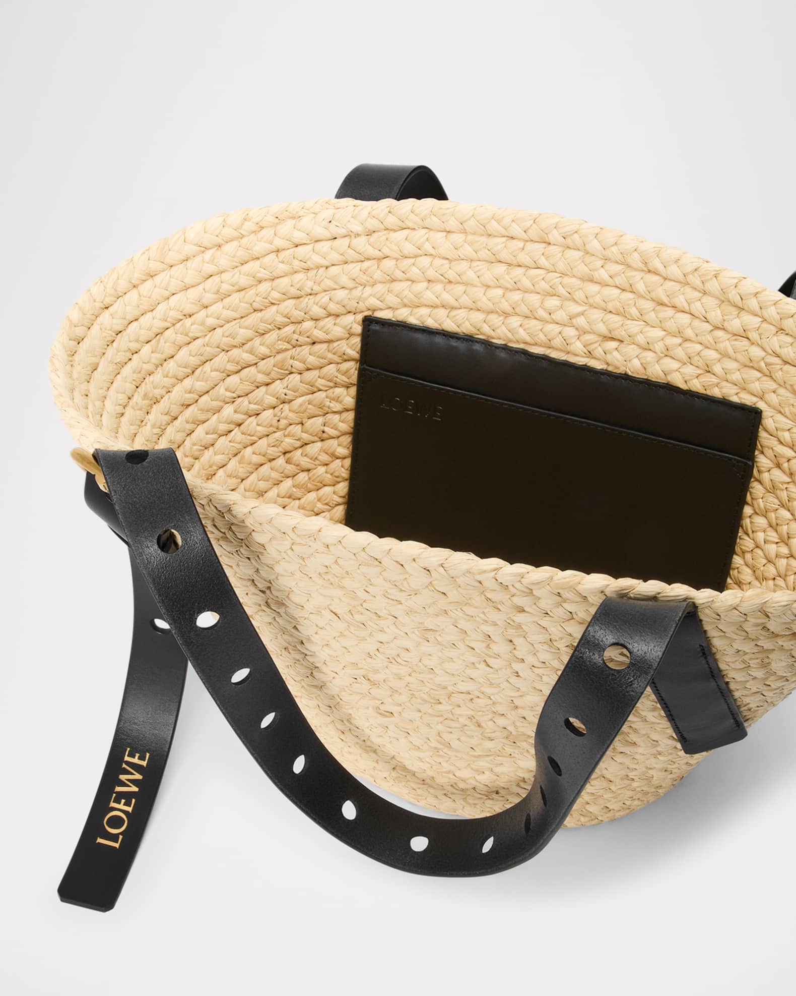 Loewe x Paula's Ibiza Punch Hole Small Basket Shoulder Bag