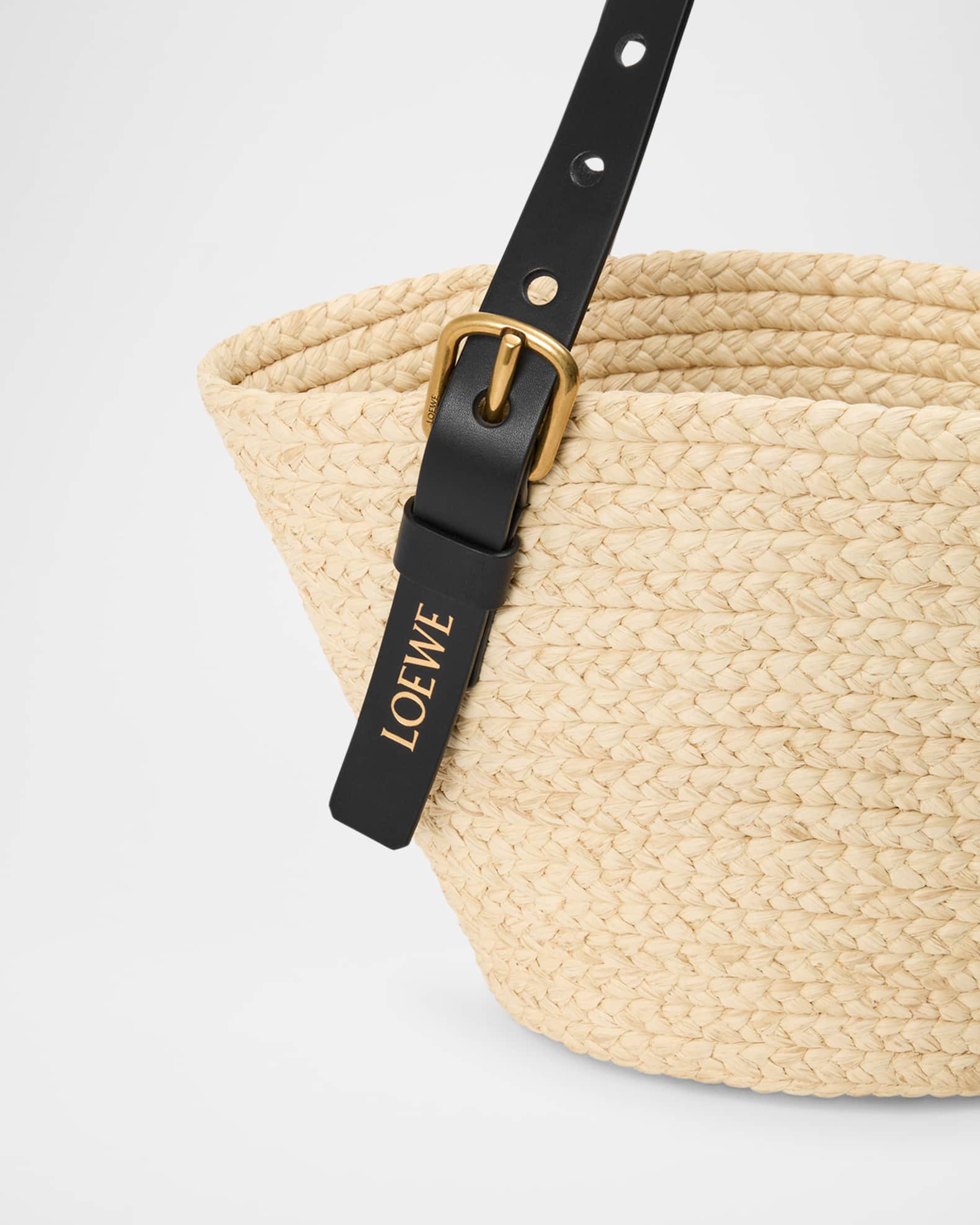 Loewe x Paula's Ibiza Punch Hole Small Basket Shoulder Bag