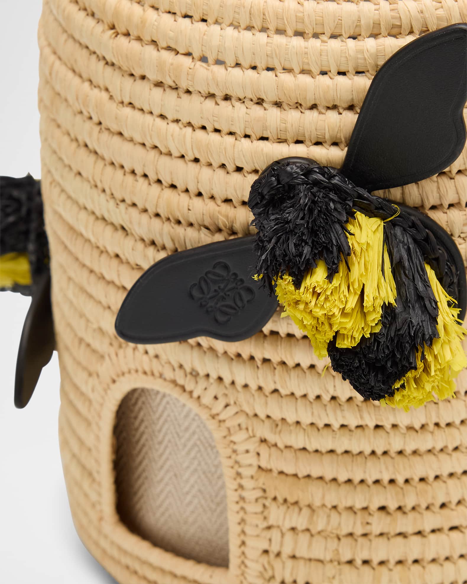 Loewe x Paula's Ibiza Beehive Basket Bucket Bag in Raffia