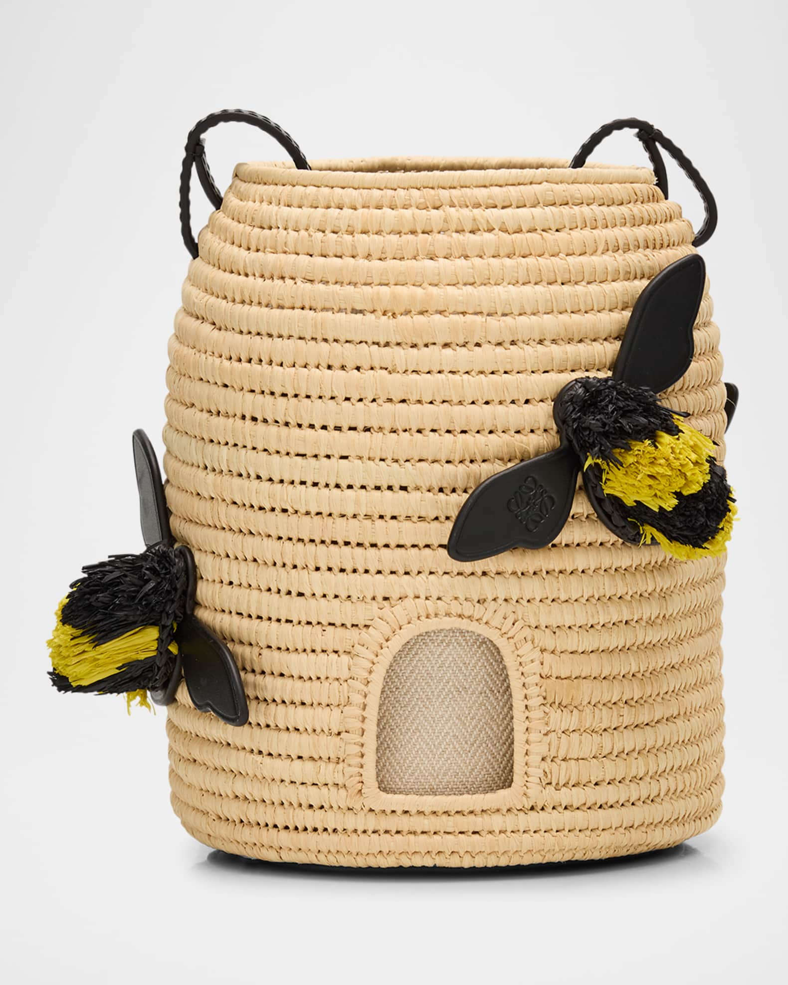 Loewe x Paula's Ibiza Beehive Basket Bucket Bag in Raffia | Neiman