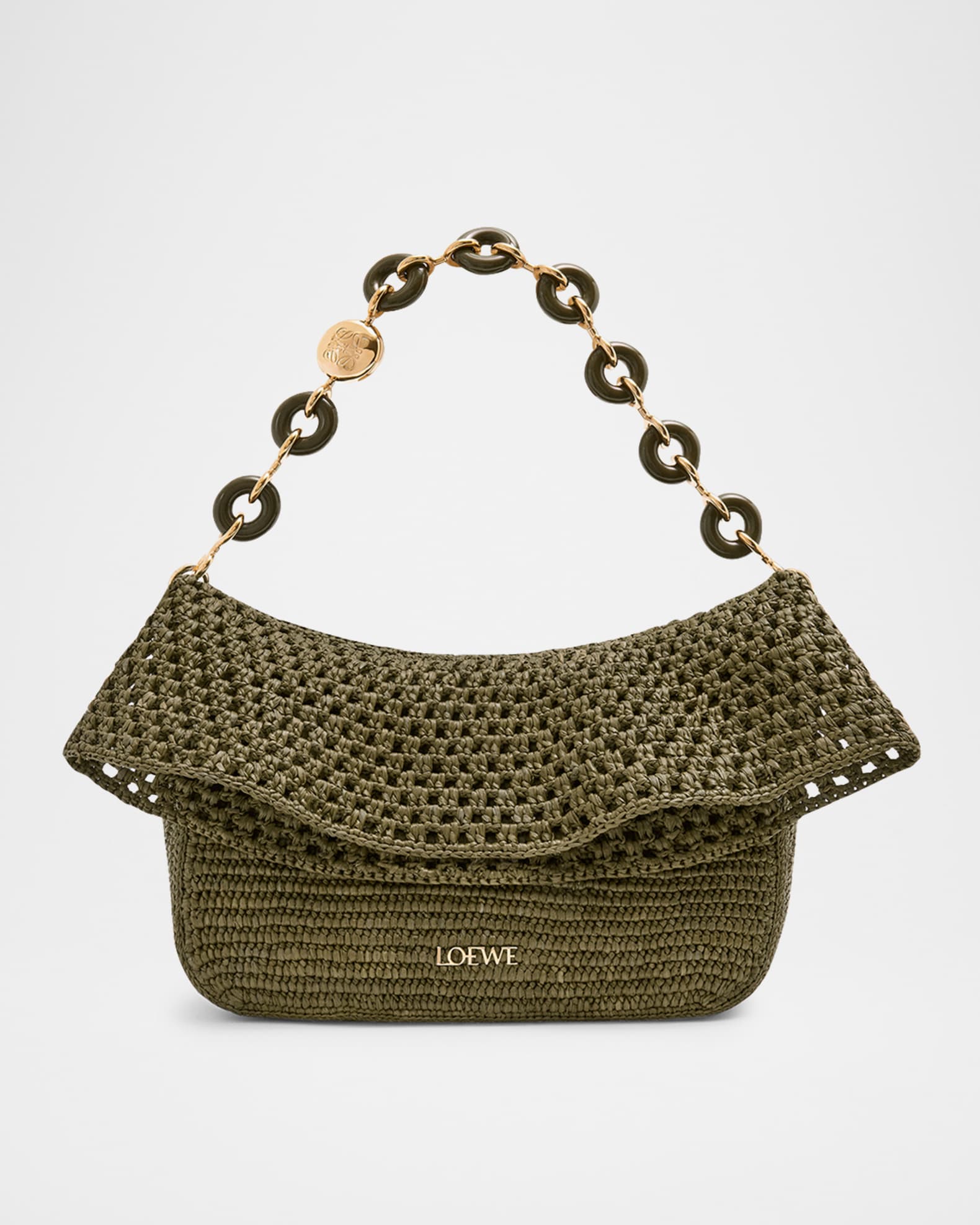 【当店限定販売】 Paula's x Loewe Ibiza and Raffia in Bag Shoulder Small Ola バッグ