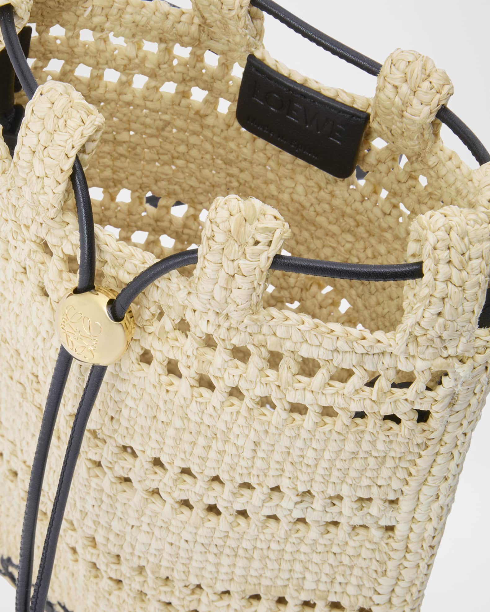 Loewe Pocket Drawstring Raffia Crossbody Bag | Neiman Marcus Loewe Pocket Drawstring Raffia Crossbody Bag | Neiman Marcus