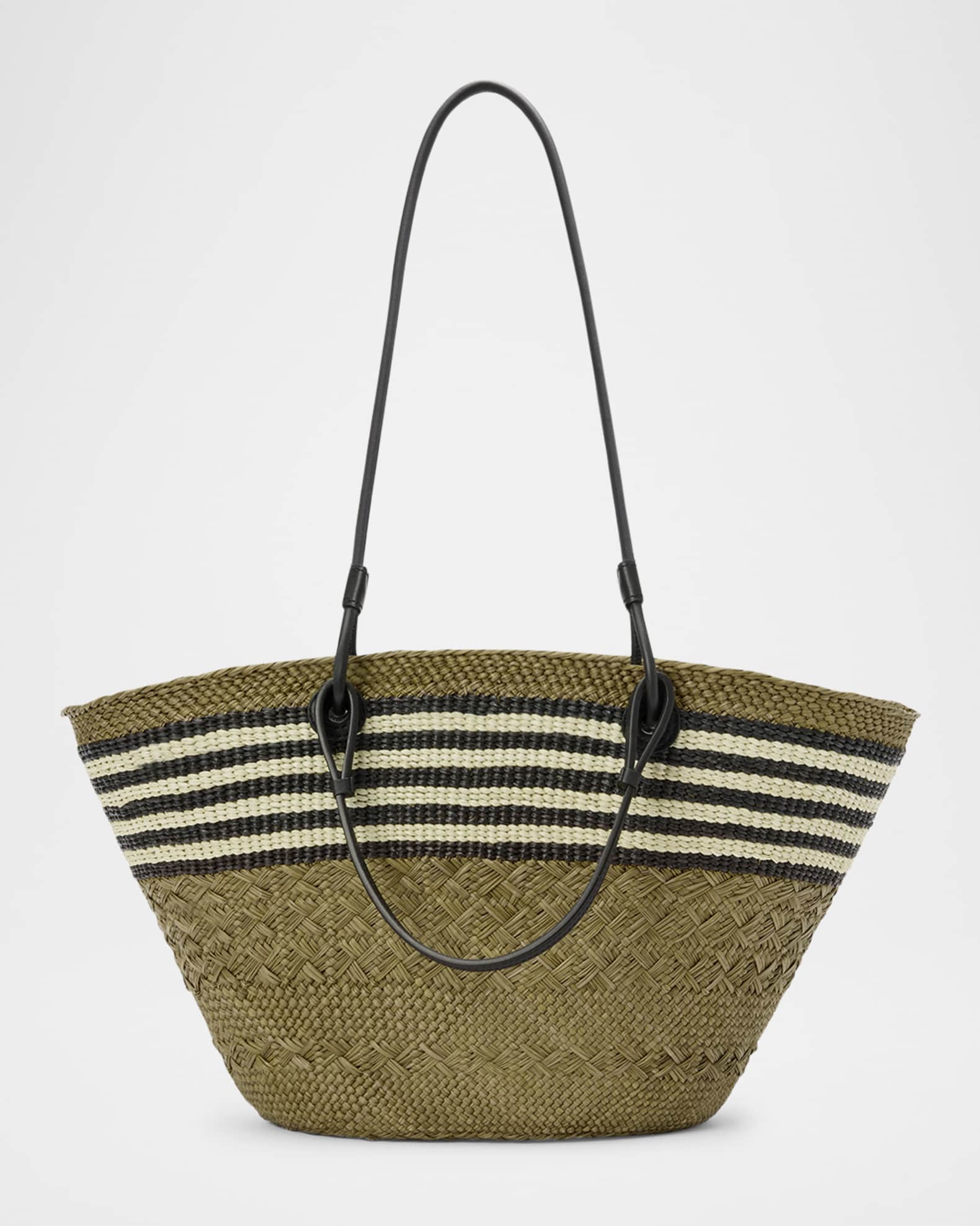 トートバッグ Loewe Paula'S Ibiza Borsa Anagram Basket Piccola In Rafia Loewe x Paula's Ibiza Medium Anagram Striped Basket Tote Bag
