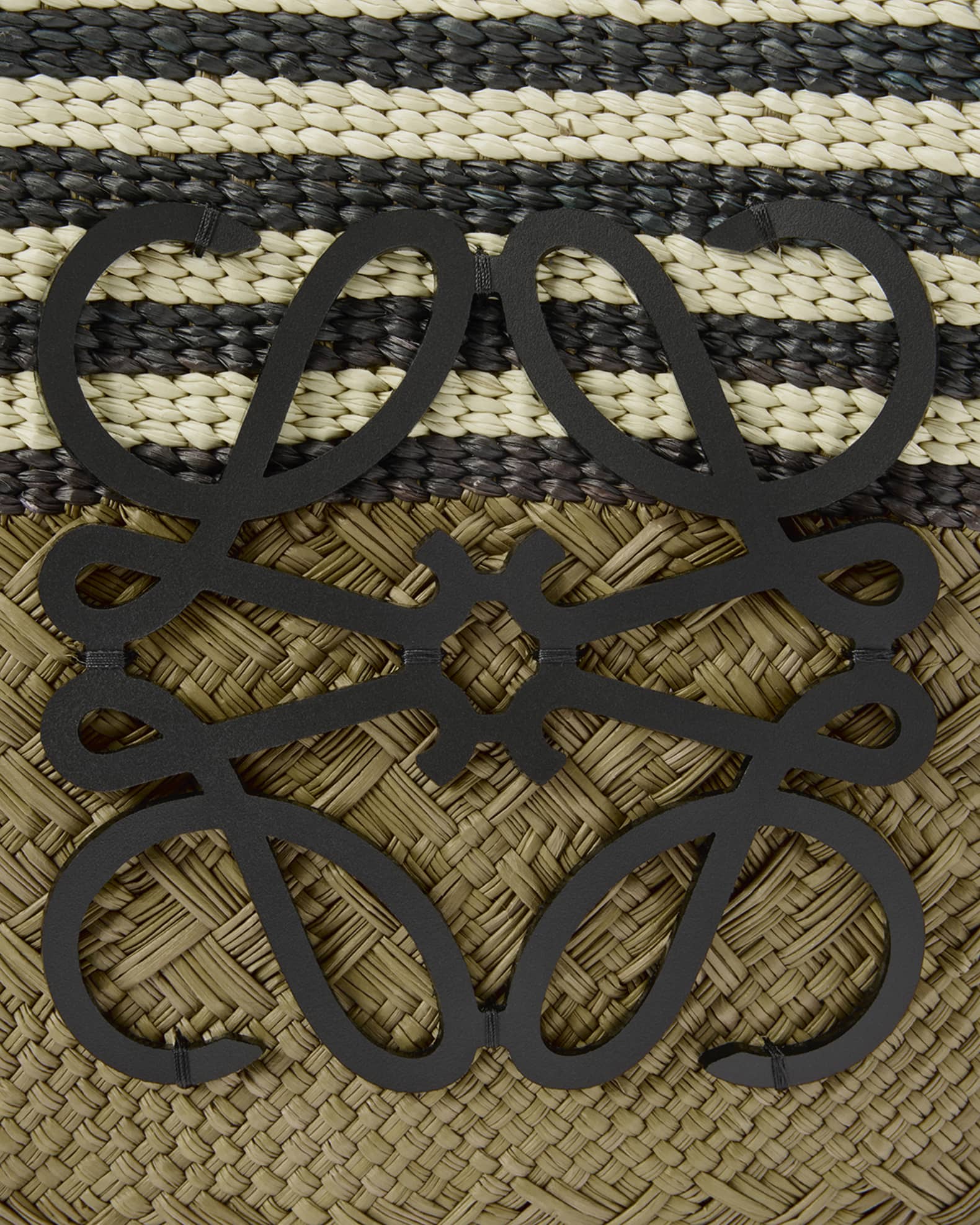 Loewe x Paula's Ibiza Medium Anagram Striped Basket Tote Bag