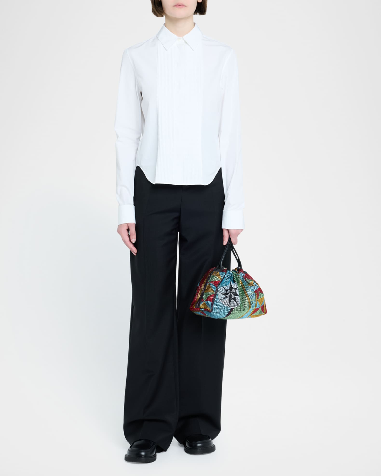 Loewe Flamenco Medium Embellished Shoulder Bag in Denim Loewe Flamenco Medium Embellished Shoulder Bag in Denim