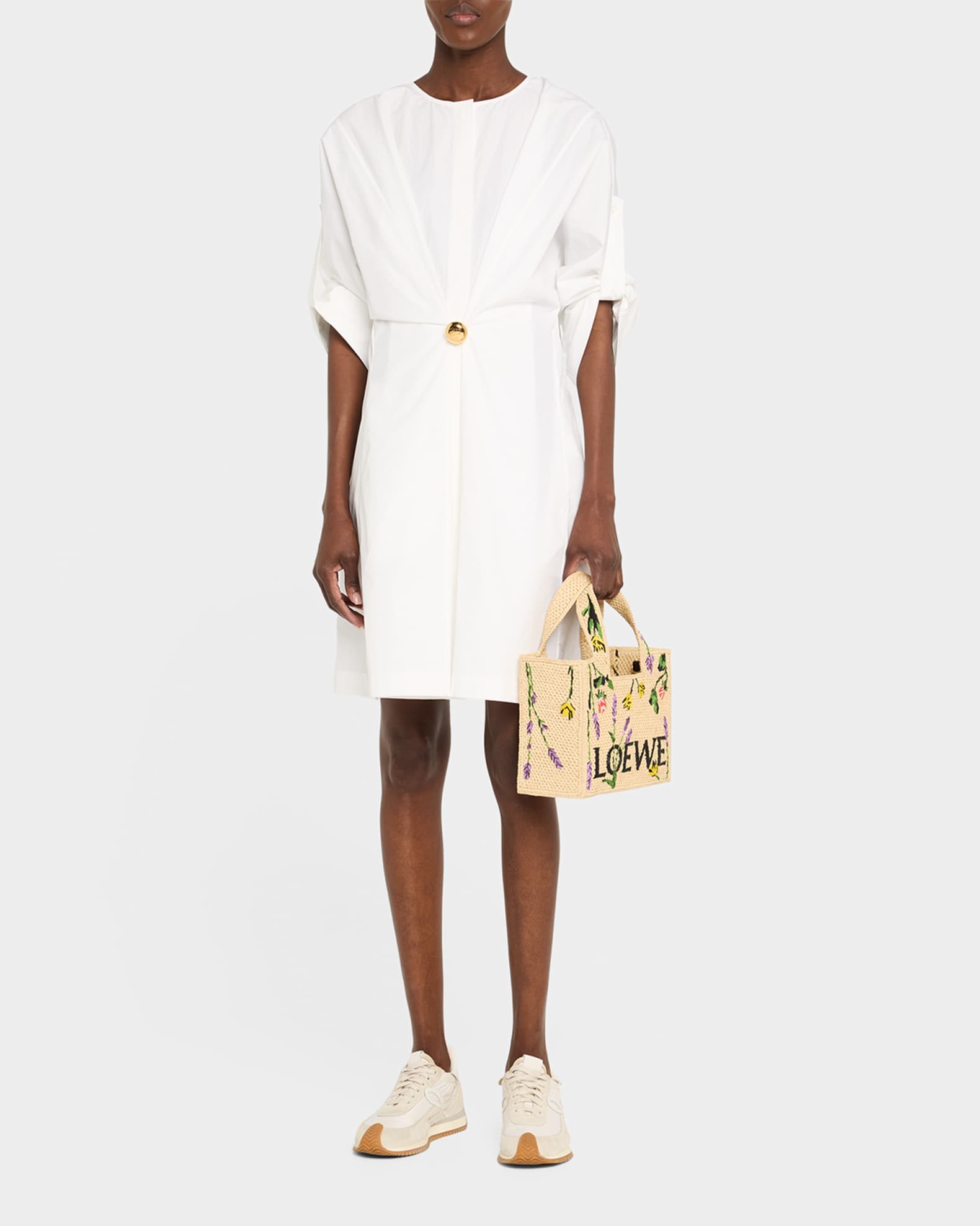 Loewe x Paula's Ibiza Small Flower Tote Bag in Raffia