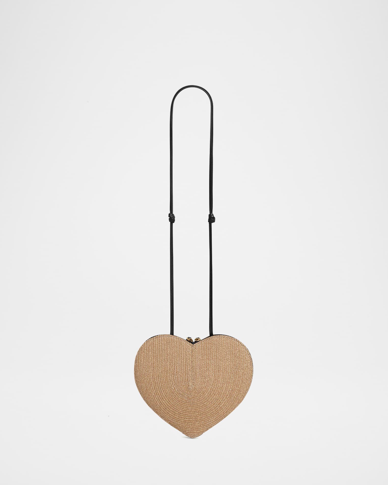 ALAIA Le Coeur Crossbody Bag in Paper Straw | Neiman Marcus