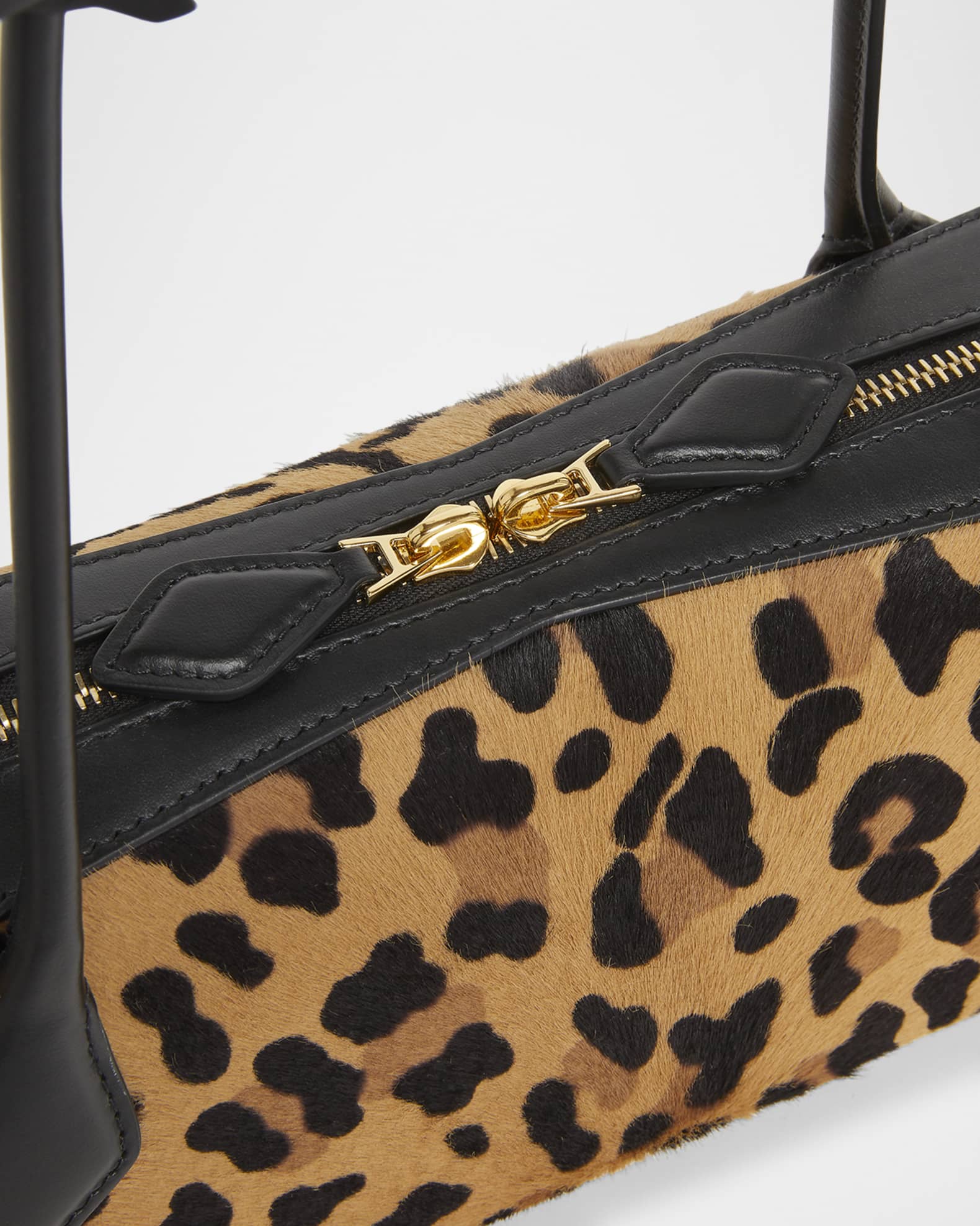 ALAIA Le Teckel Medium Shoulder Bag in Leopard Calf Hair