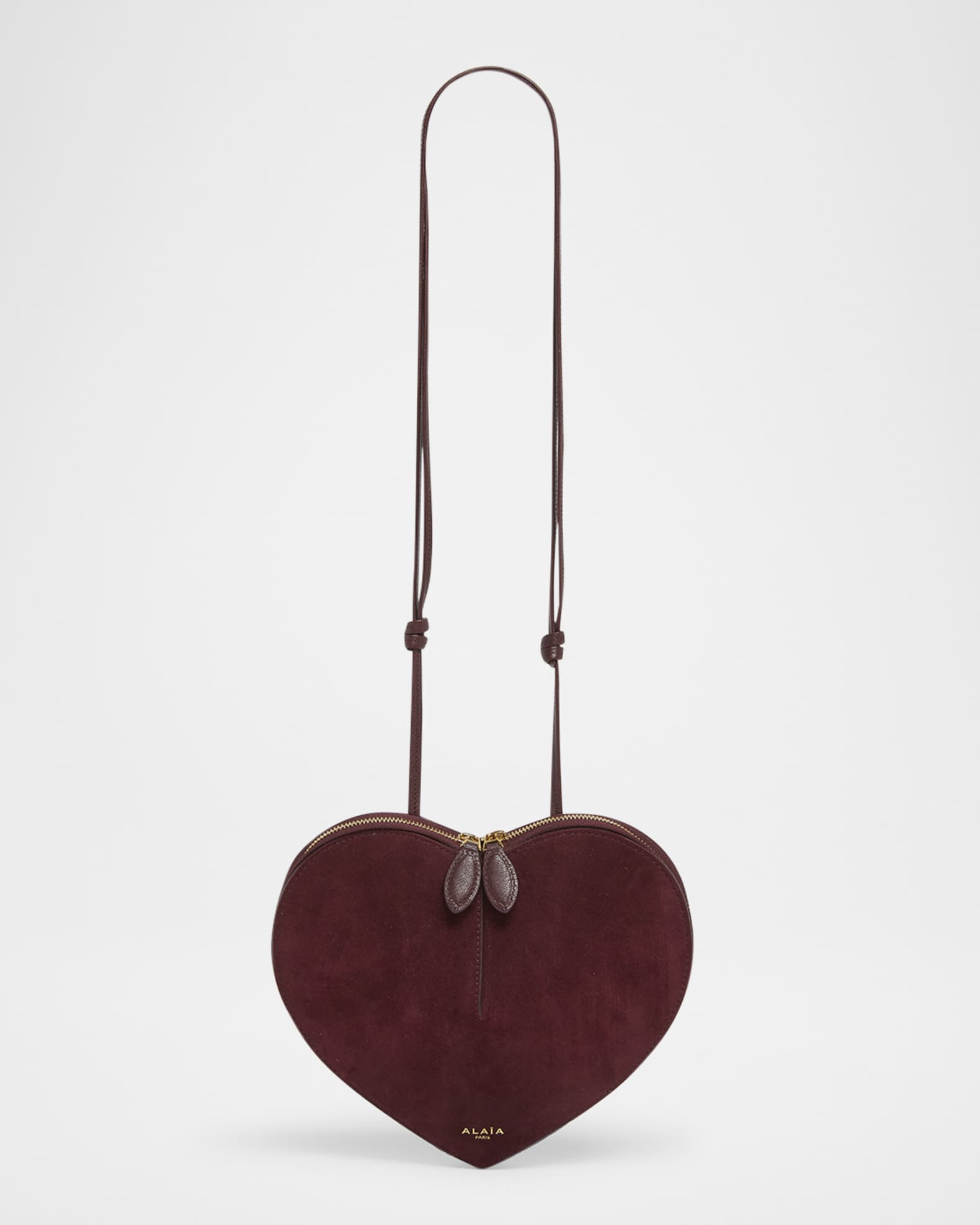 【関税&送料込】Alaia Le Coeur Suede And Leather Shoulder Ba ALAIA Le Coeur Crossbody Bag in Suede | Neiman Marcus