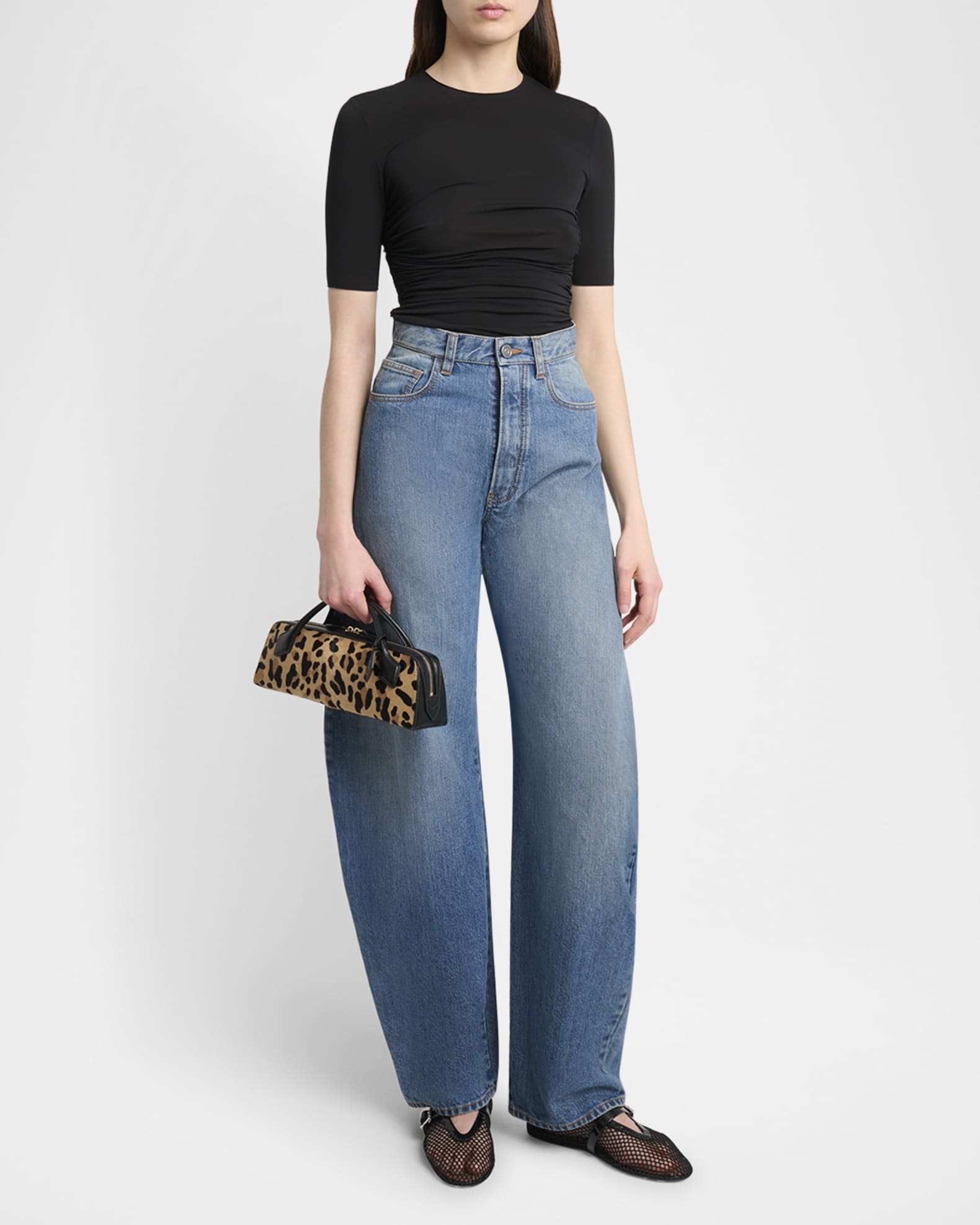 クラッチバッグ ALAIA LE TECKEL CLUTCH IN PONY HAIR ALAIA Le Teckel Clutch Bag in Leopard Calf Hair | Neiman Marcus