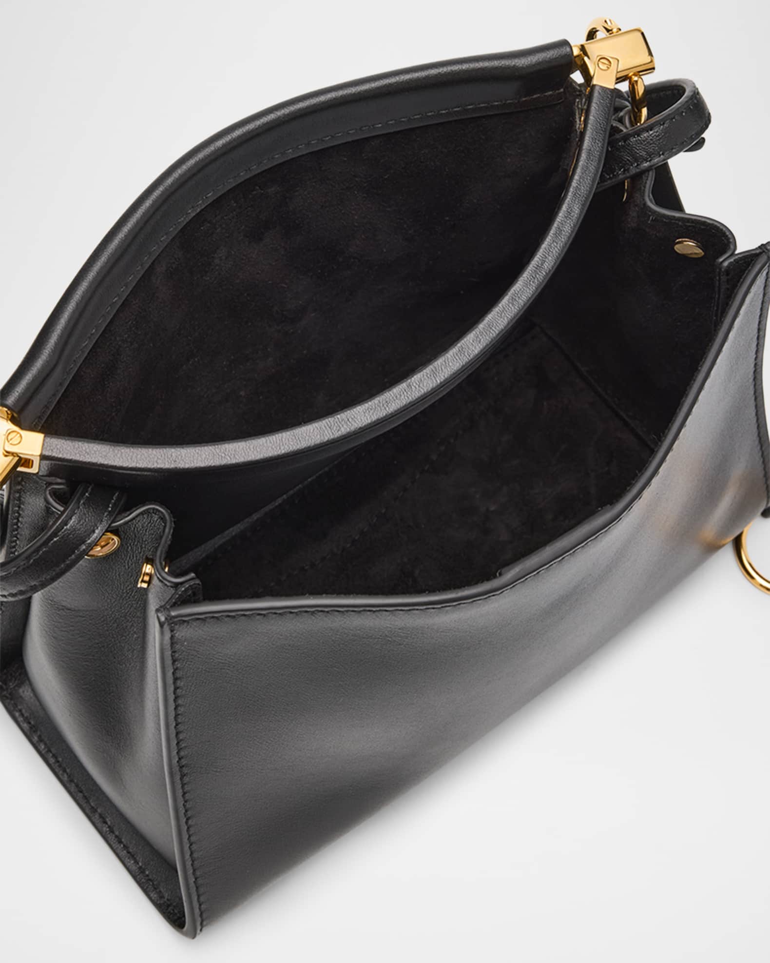 ALAIA Le Click Small Square Shoulder Bag in Glossy Leather