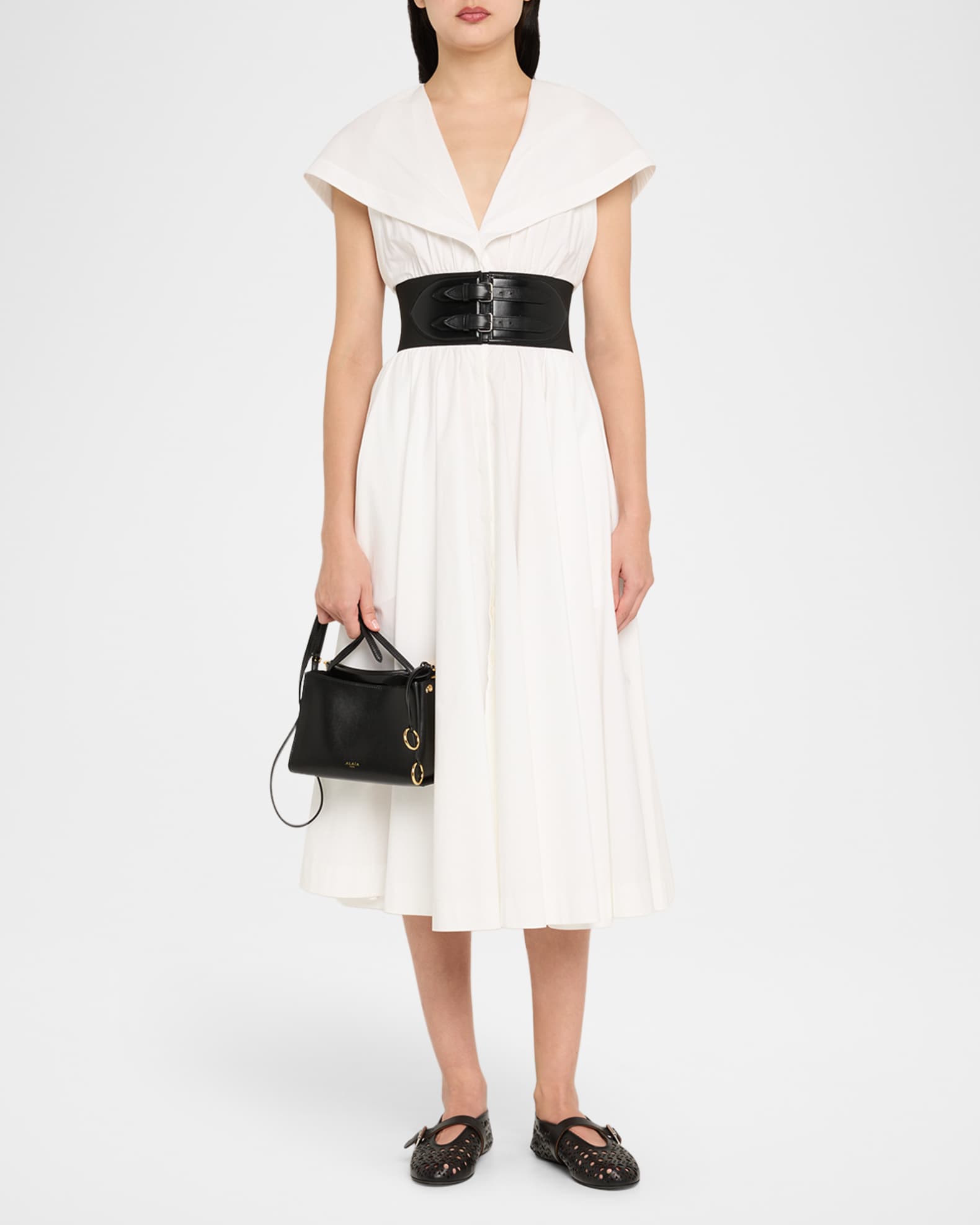 ショルダーバッグ・ポシェット ALAIA LE CLICK SMALL SQUARE BAG BLACK ALAÏA BLACK LE CLICK SMALL SQUARE BAG IN CALFSKIN |ALAÏA US