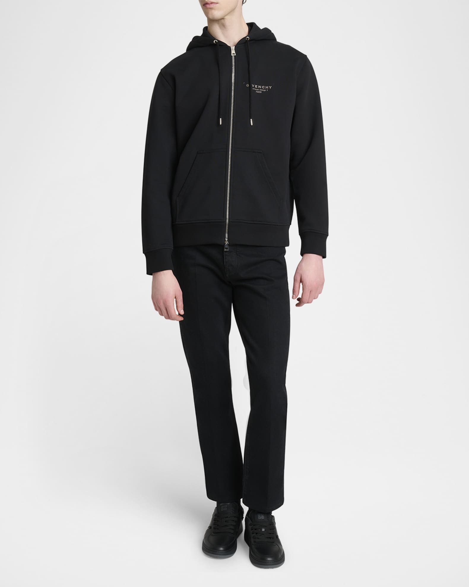 Givenchy Men's Givenchy Stamp Zip Hoodie | Neiman Marcus