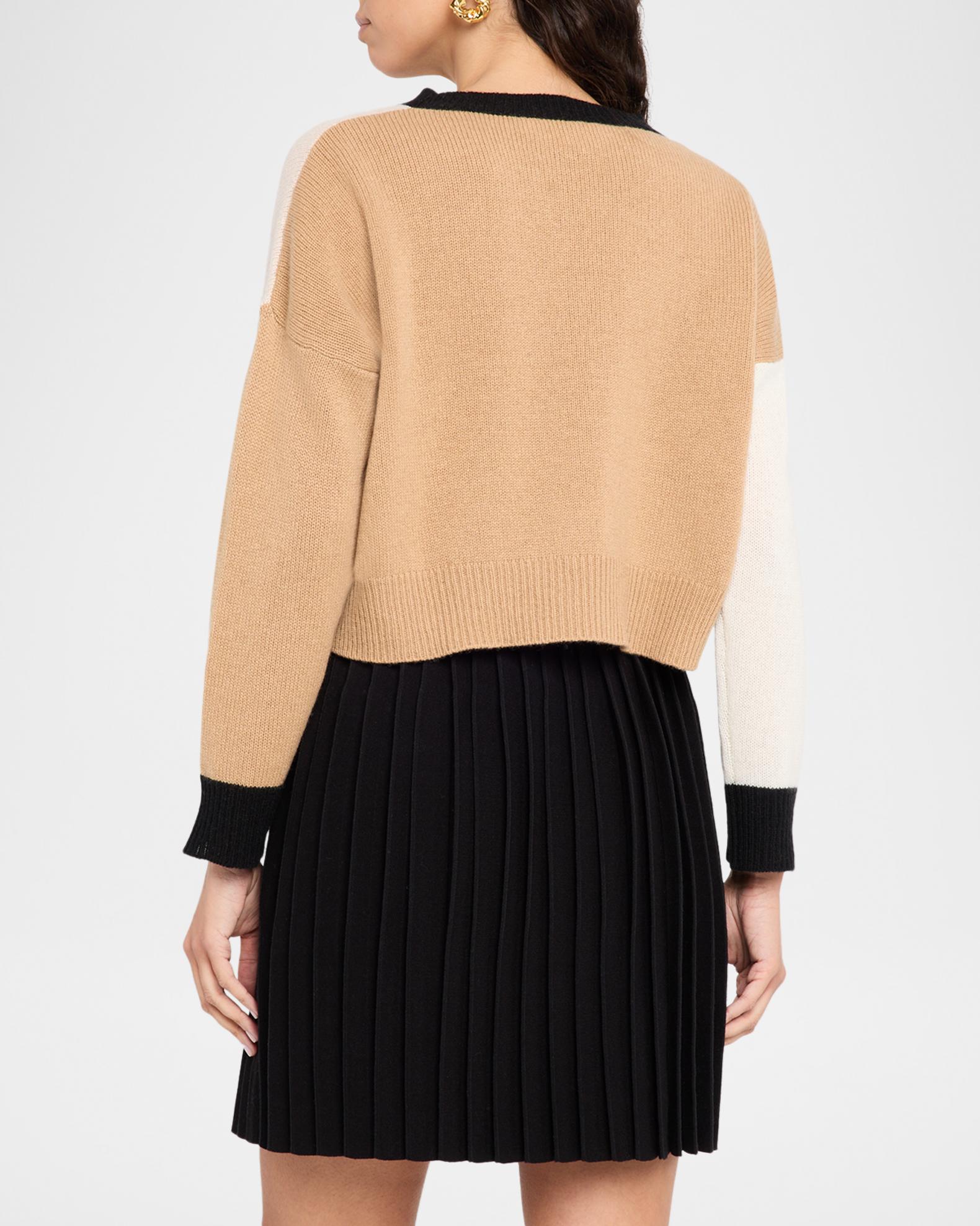 Marni Colorblock Cashmere Crewneck Sweater | Neiman Marcus