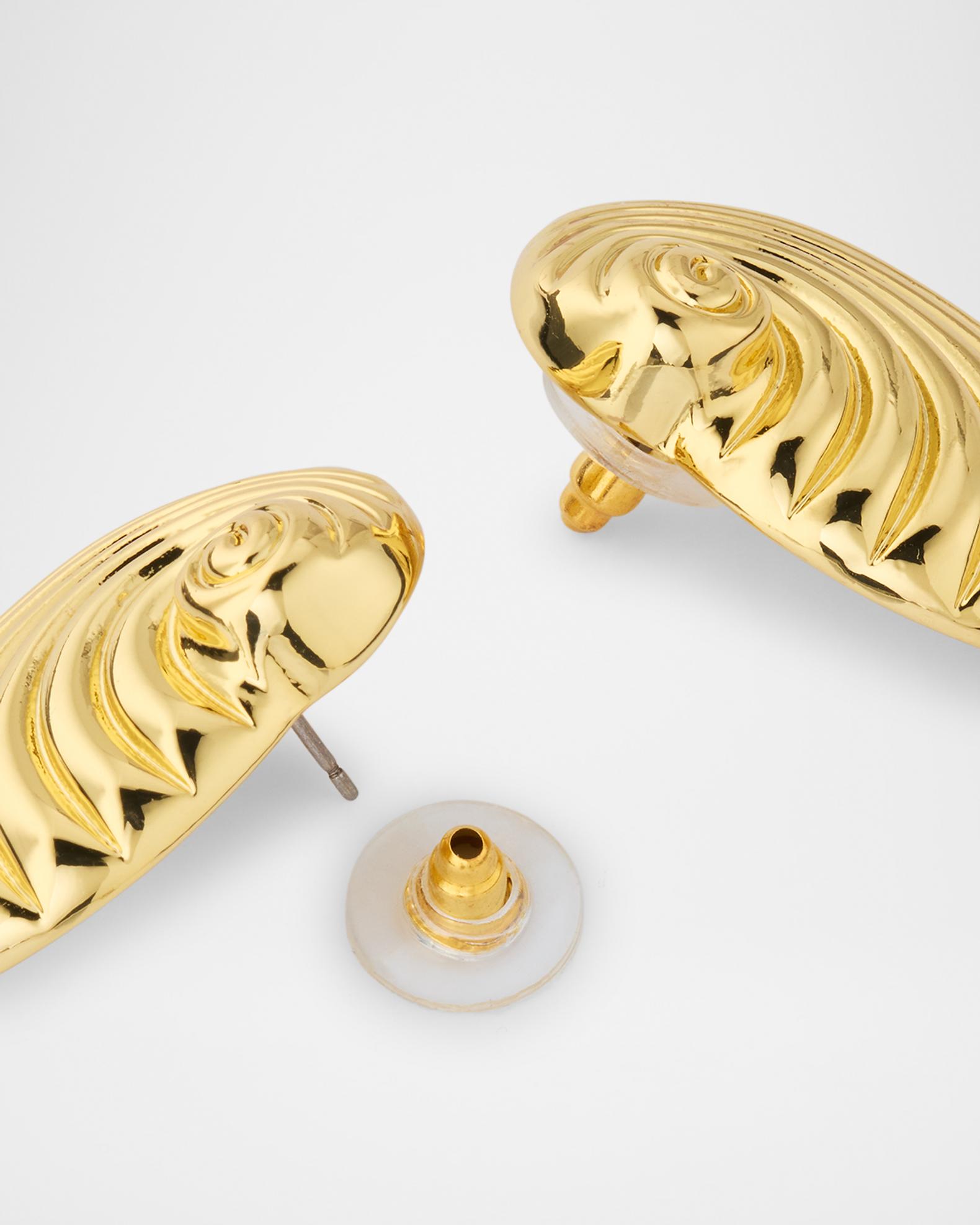 Kenneth Jay Lane Ribbed Seashell Post Earrings | Neiman Marcus