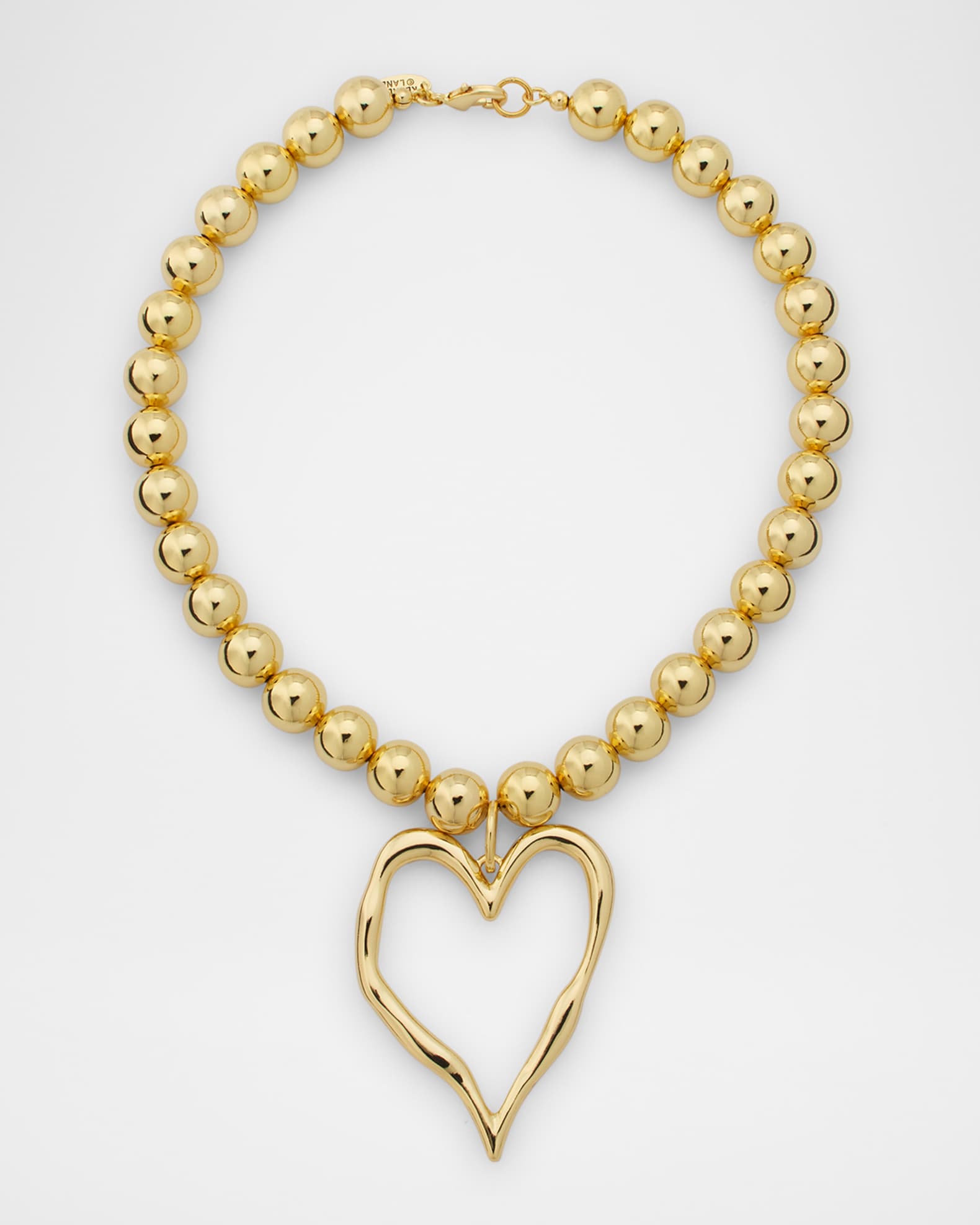Heart Ball Beaded Pendant Necklace 0