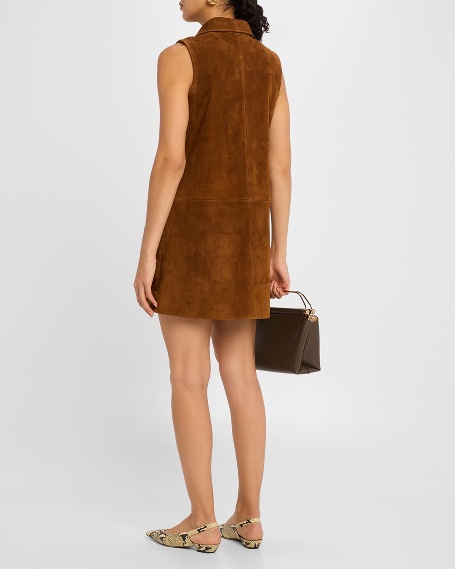 brown suede shift dress Bridget Denim Shift Dress – No. 14 main image 0