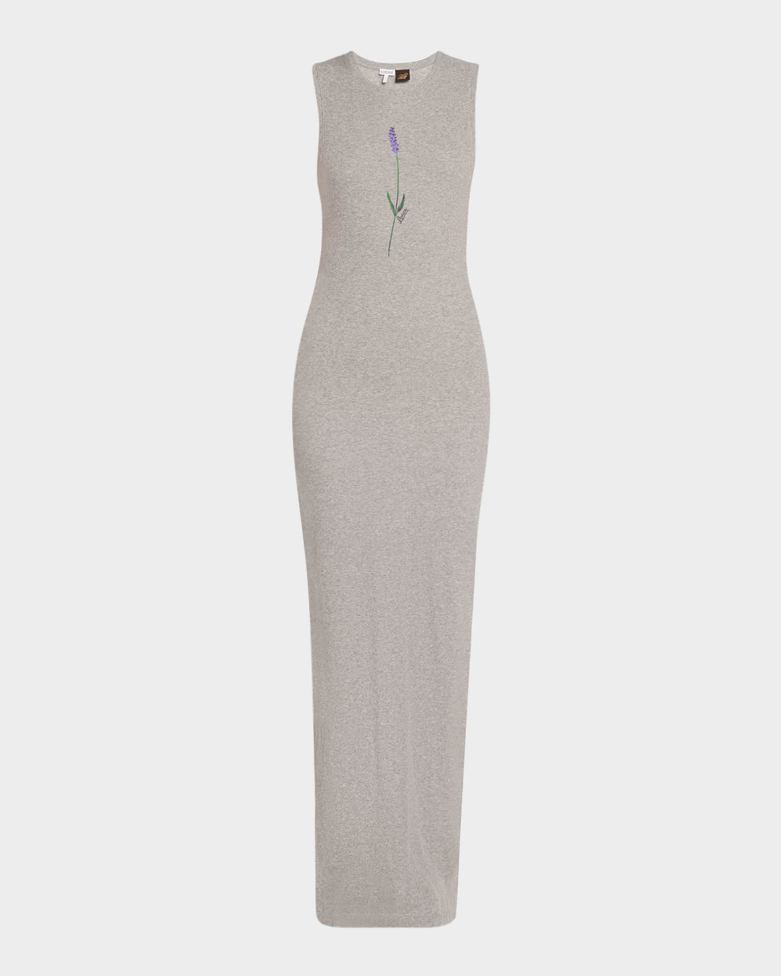 LOEWE + Paula's Ibiza asymmetric printed silk-satin midi