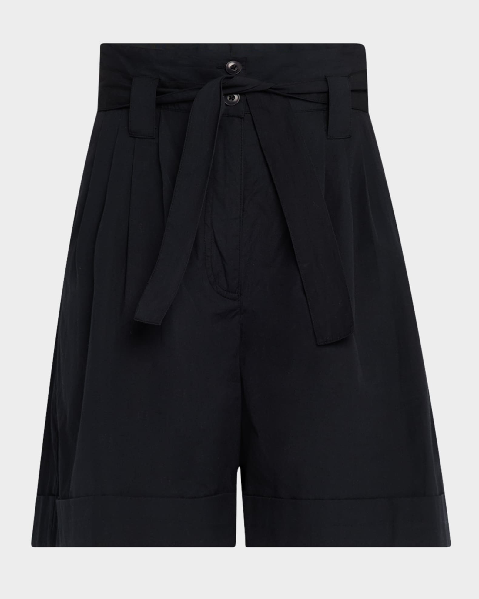 Pleated Belted Trousers Shorts 0