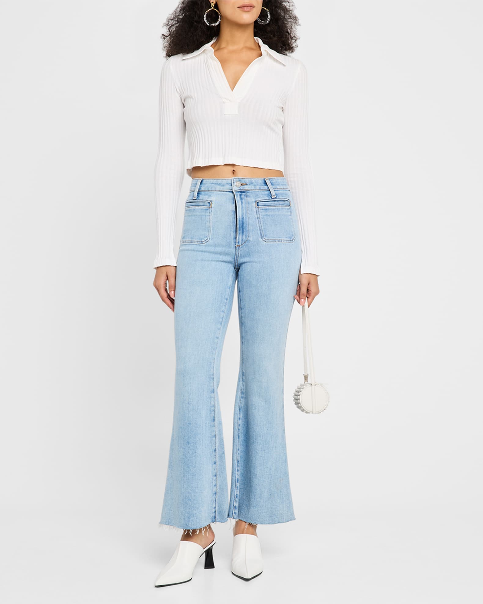 Marlow Skimmer Flare Jeans with Welt Stitch Pockets 1
