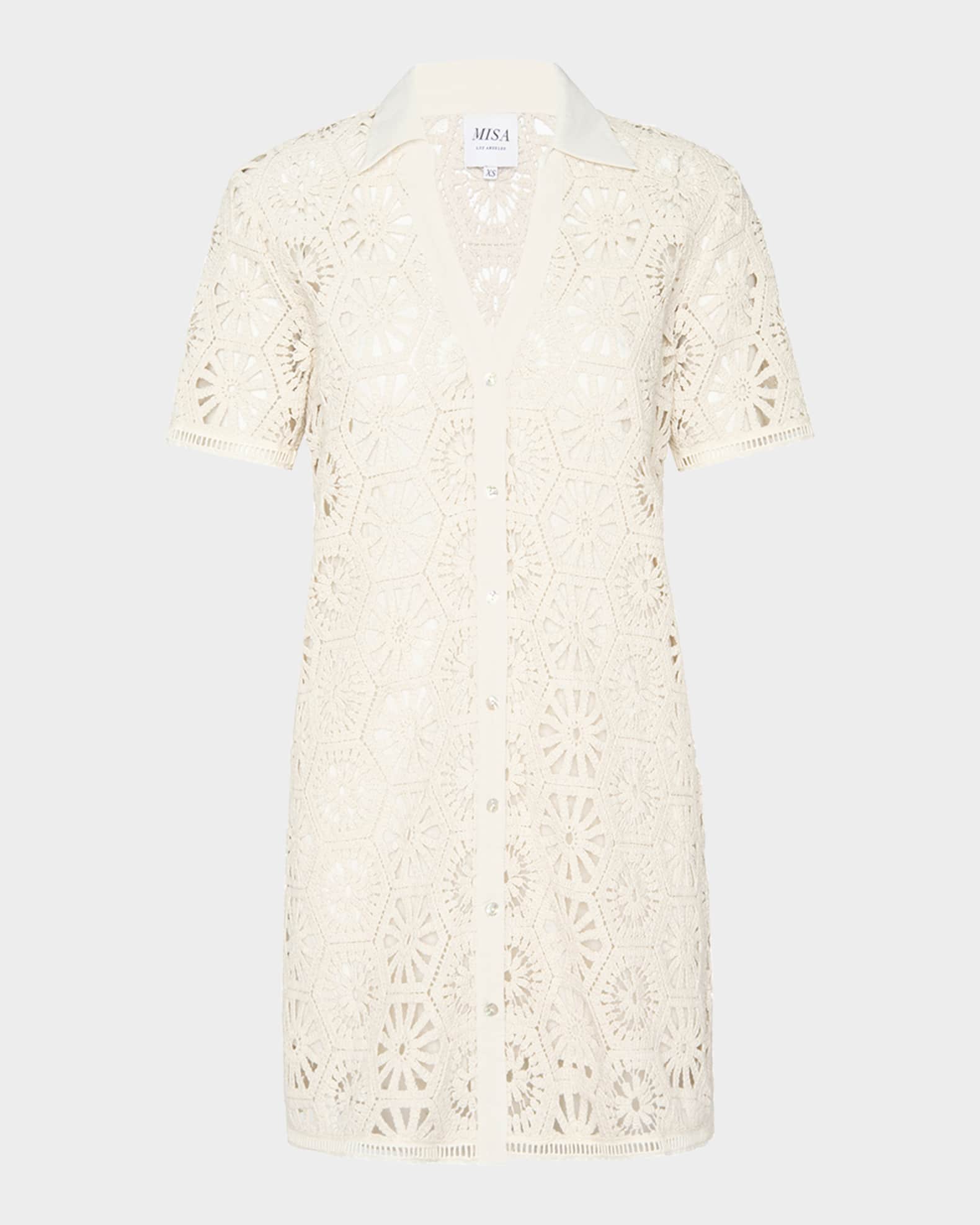 Carmel Summer Crochet Mini Dress 0
