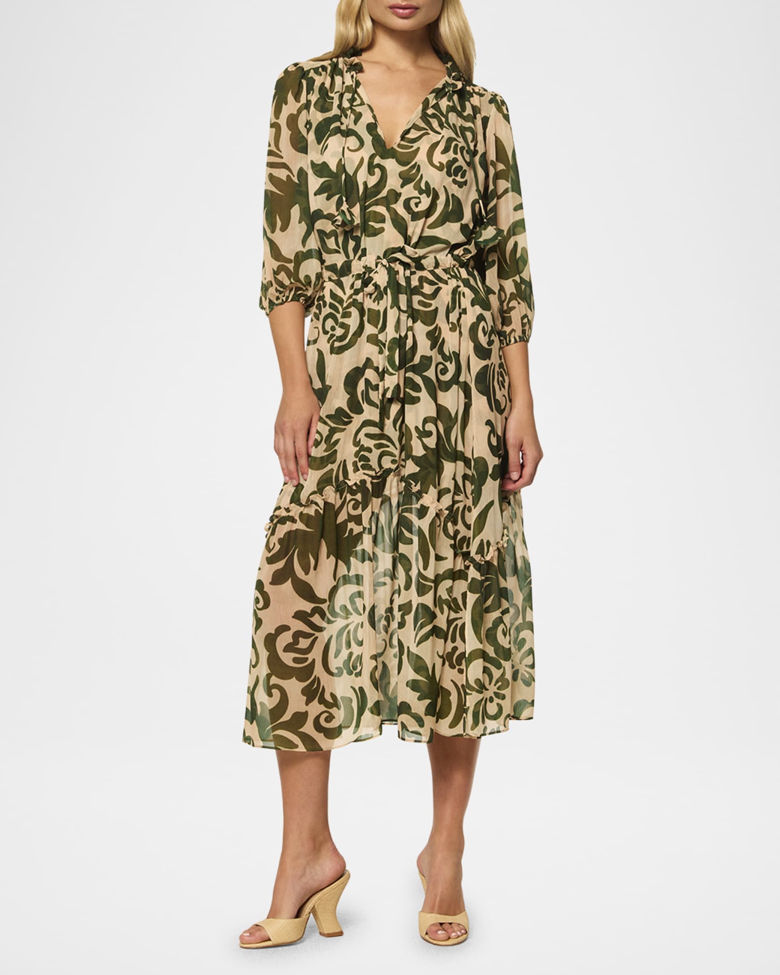 MISA Los Angeles Olivia Midi Dress | Neiman Marcus