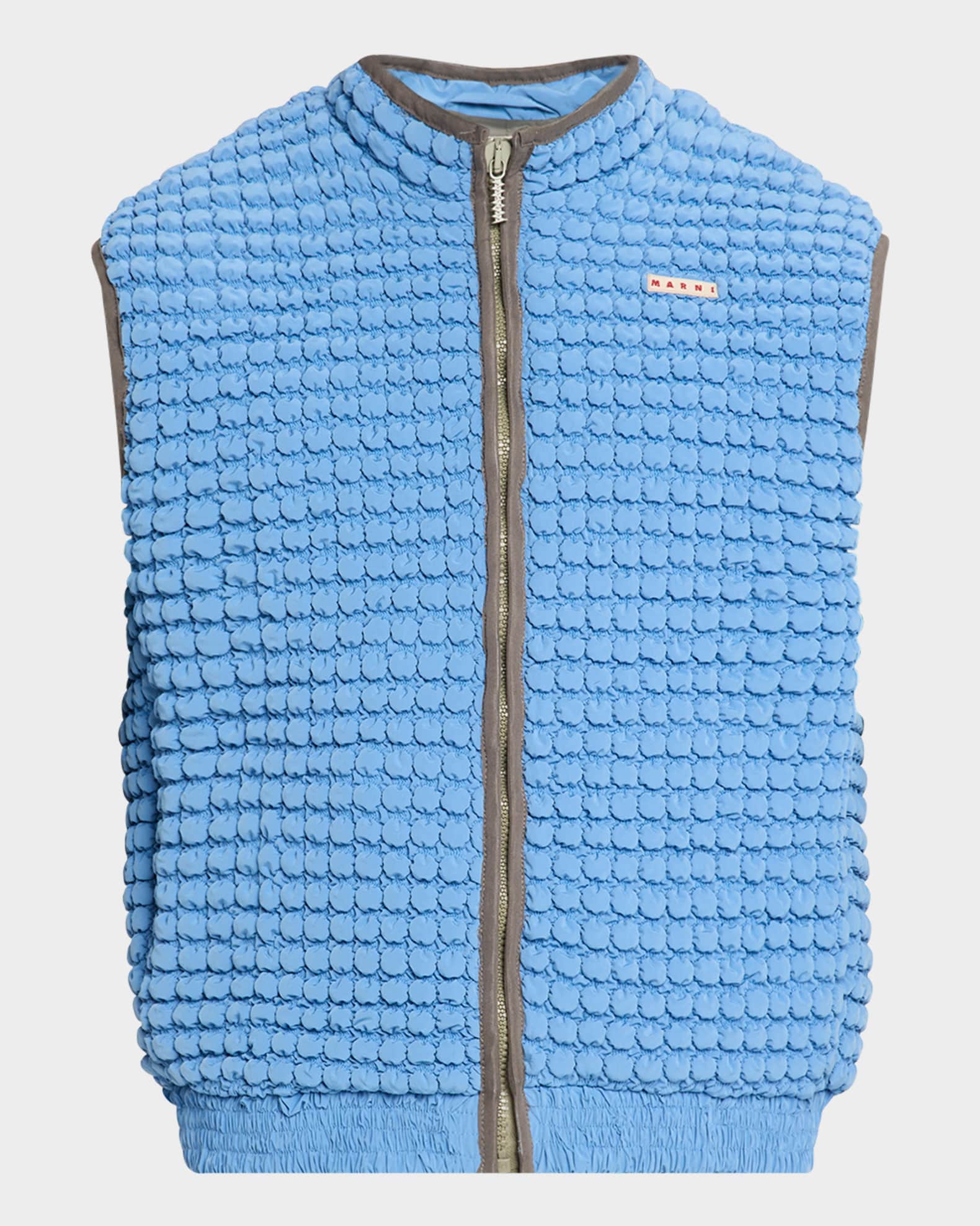 Men's Nylon Crinkled Bubble Vest 0
