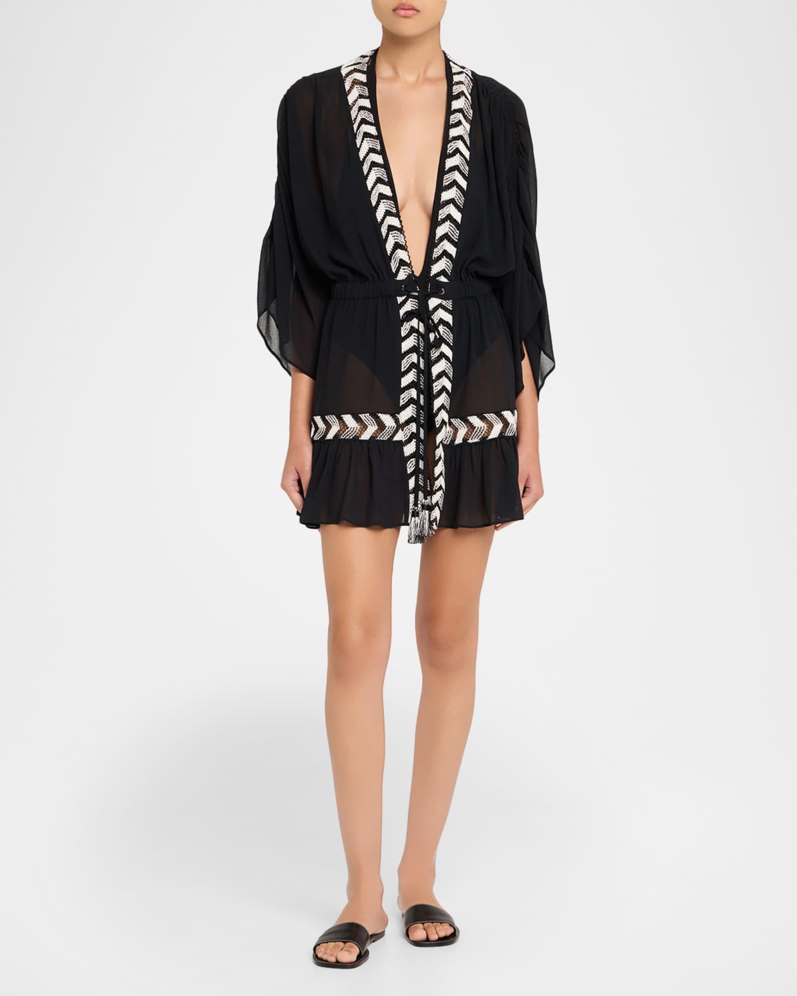 Sylvie Embellished Caftan Coverup Dress - Thumbnail 2