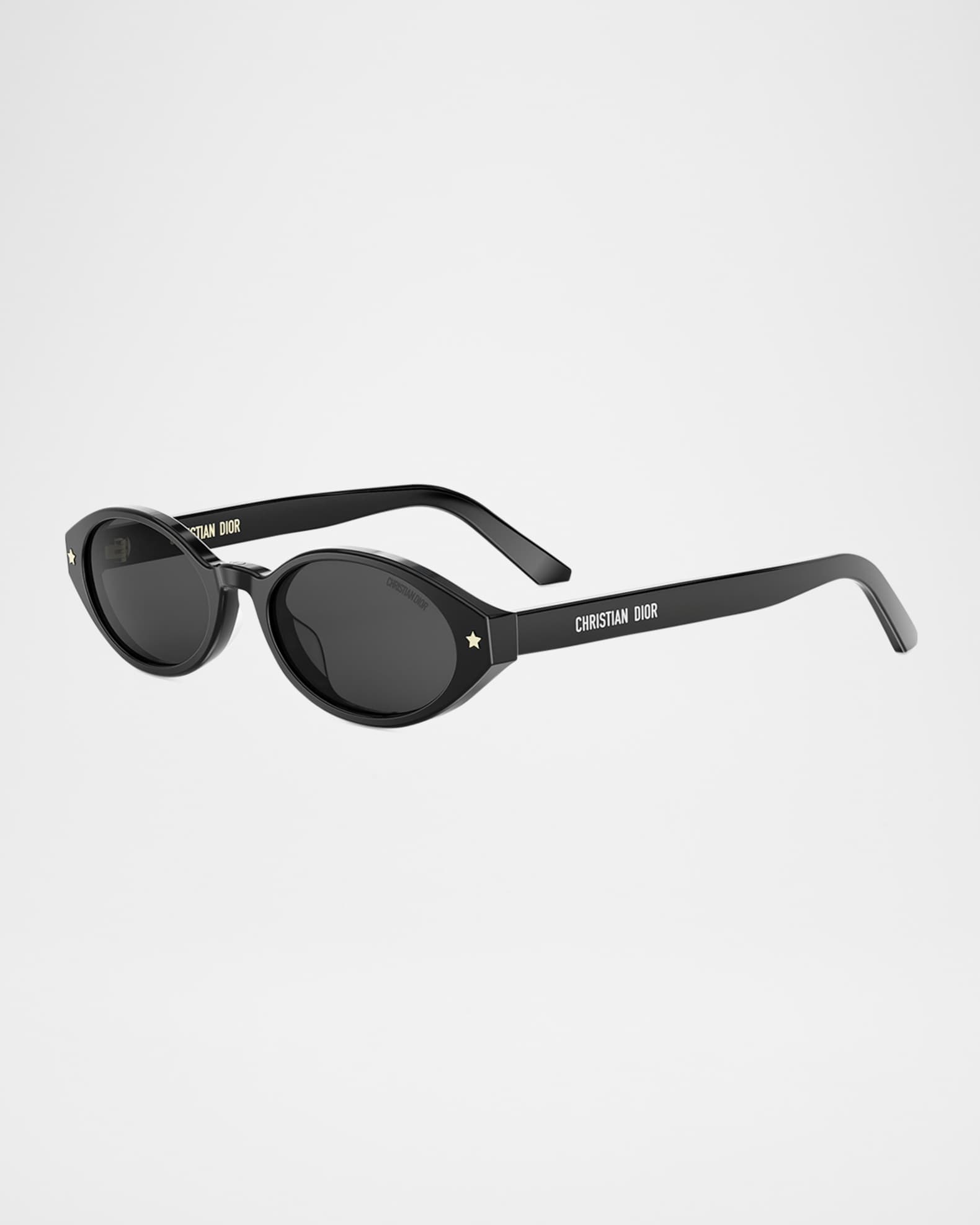 DIOR DiorPacific R1I Logo-Print Oval Sunglasses | Neiman Marcus