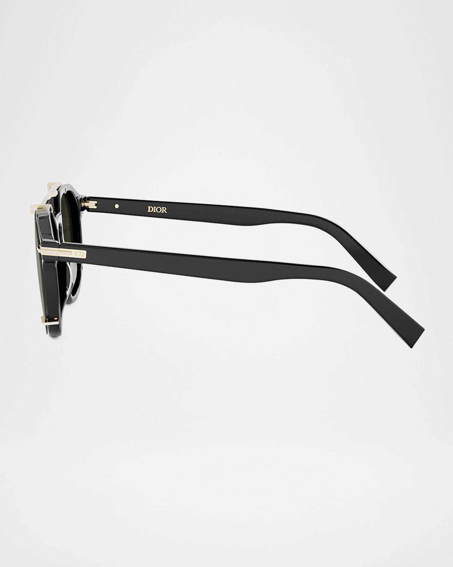 Dior Black Round Sunglasses with Gold Hardware Petit CD R1F Black Round Sunglasses | DIOR main image 4