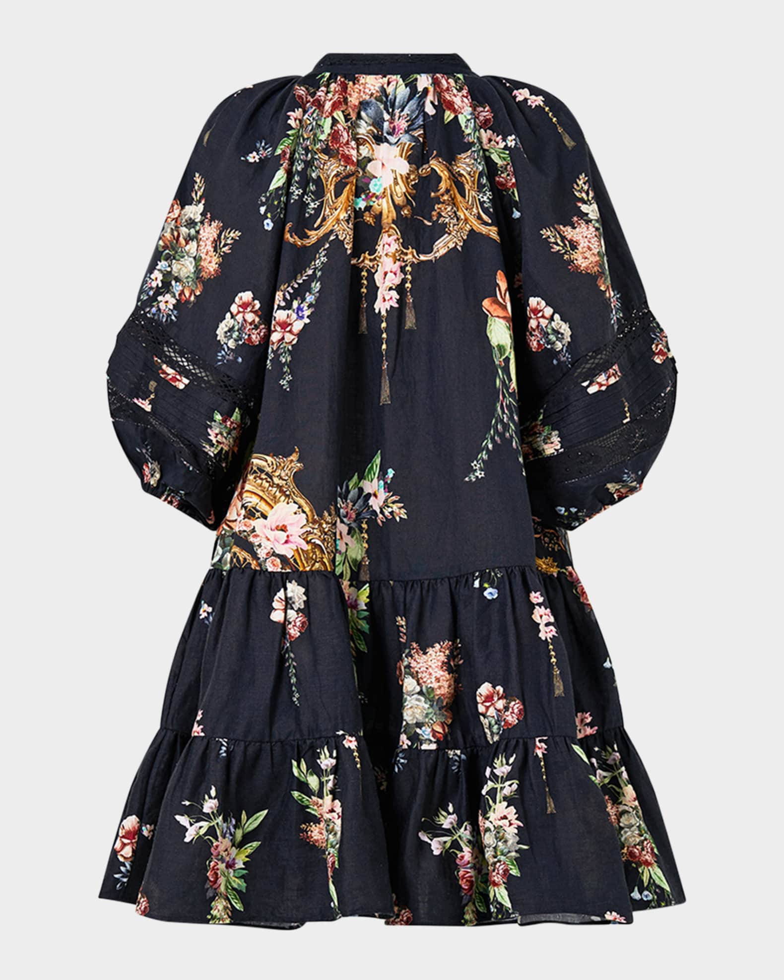 Camilla Noble Endeavours Puff-Sleeve Shirtdress | Neiman Marcus