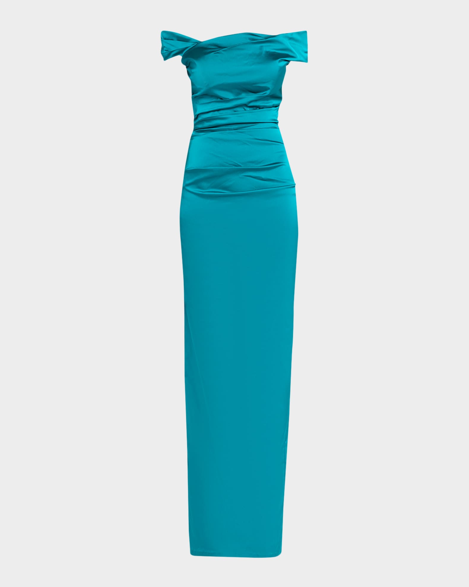 slim fit dress slacks Chiffon Pleated Maxi Floral Print Gown