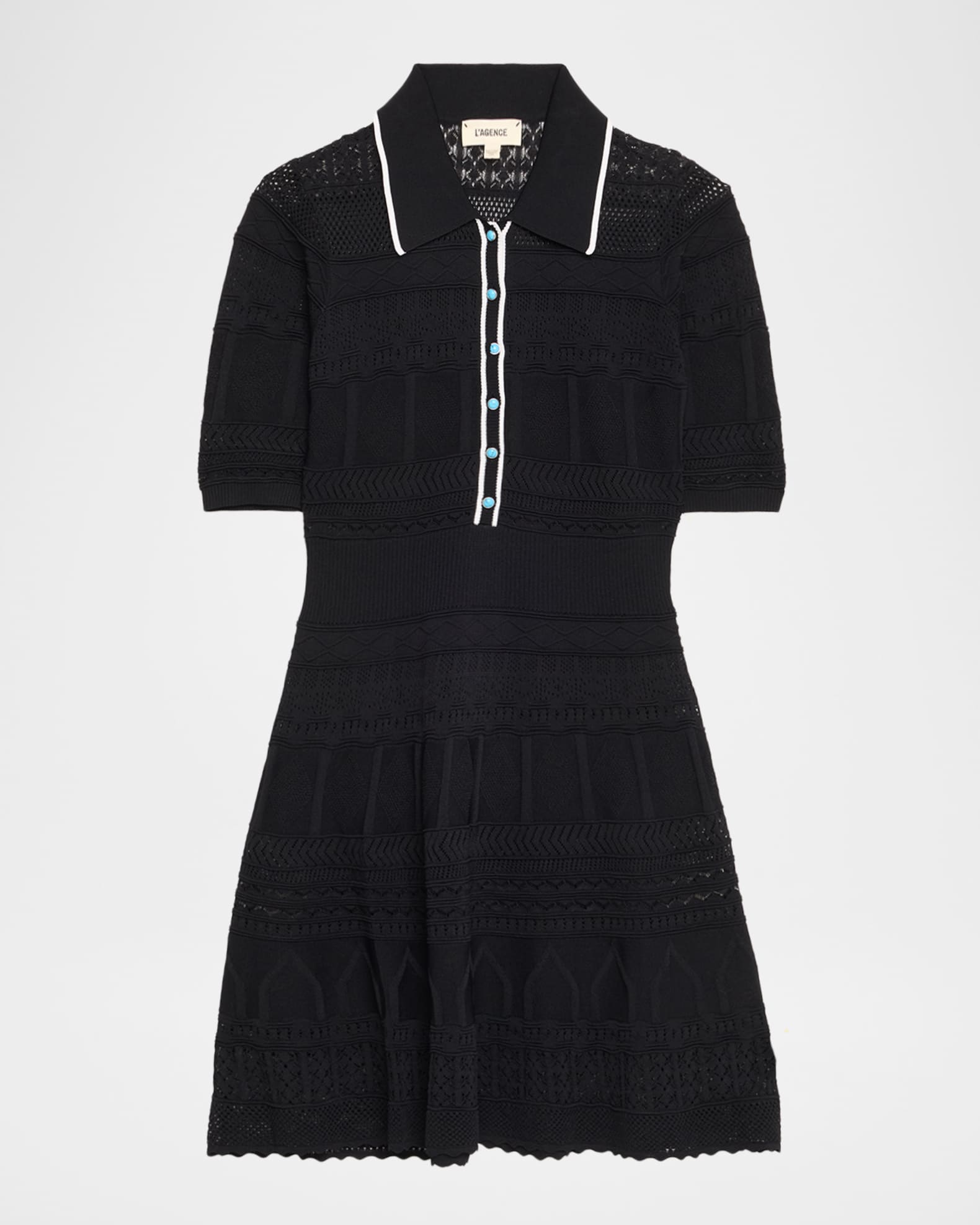 Dakoa Collared Flare Mini Dress 0