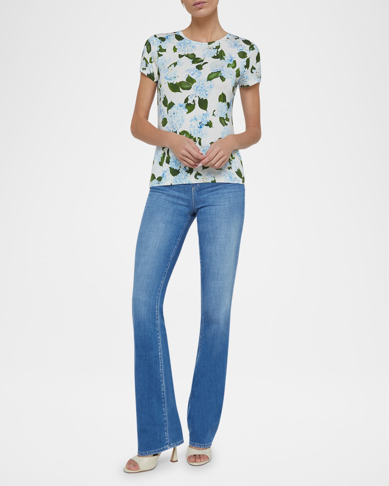 Ressi Short-Sleeve Hydrangea Tee 1