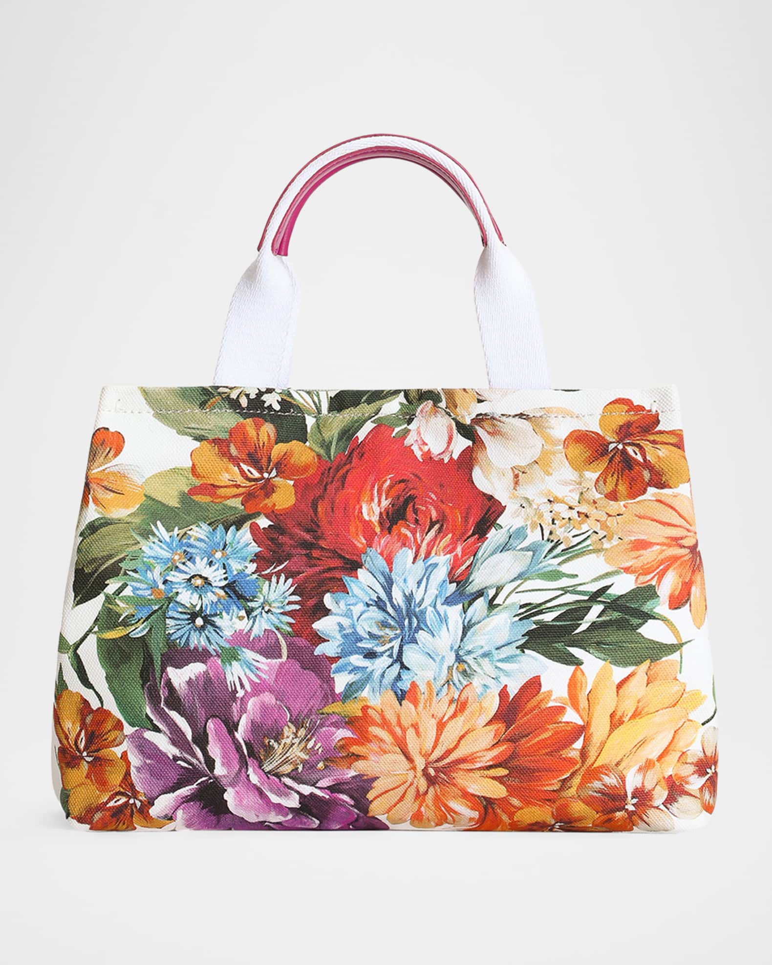 【VIP価格】DOLCE & GABBANA Chic Floral Tote Dolce&Gabbana Floral Canvas Tote Bag - Bergdorf Goodman