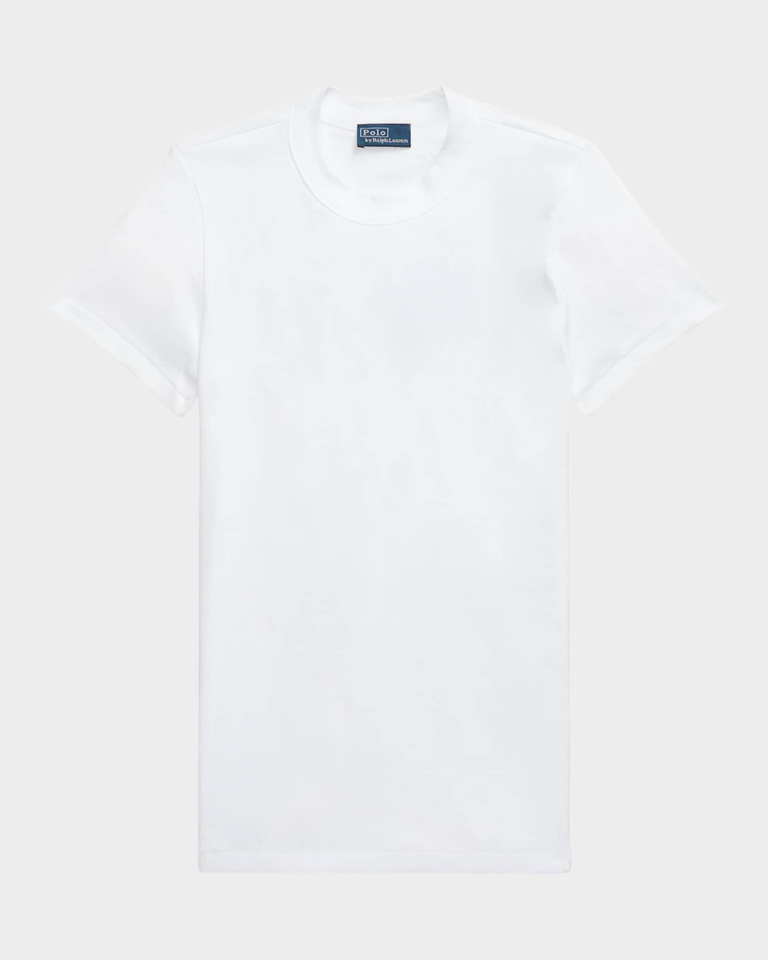Slim Fit Ribbed Cotton Tee 0