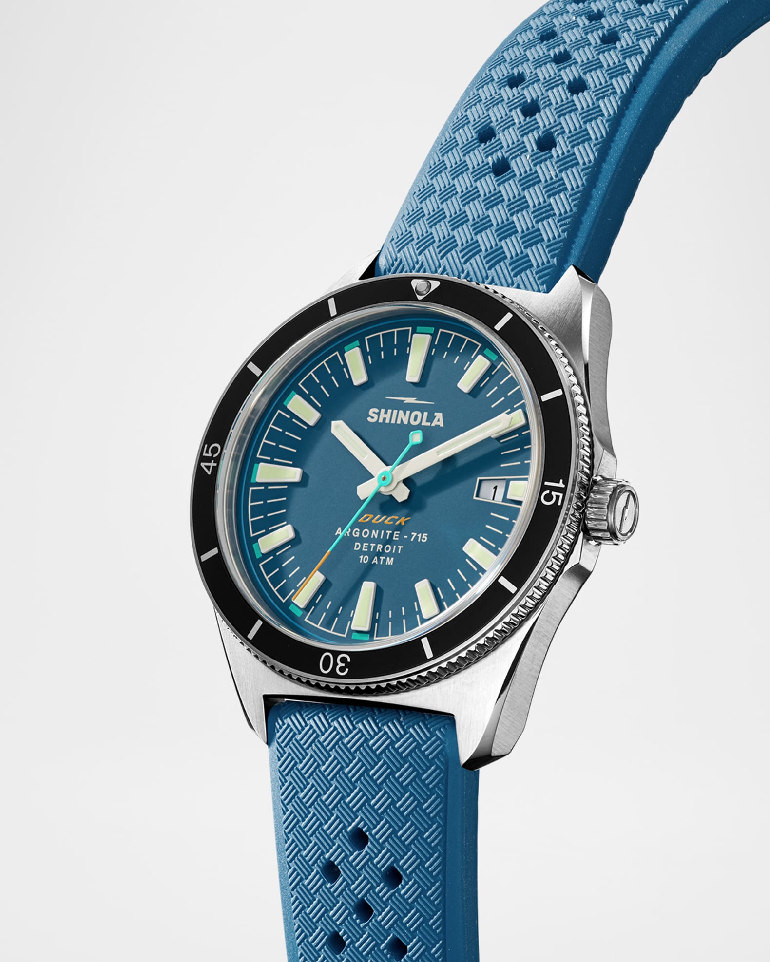 Men's Duck Rubber-Strap Analog Watch, 40mm 1