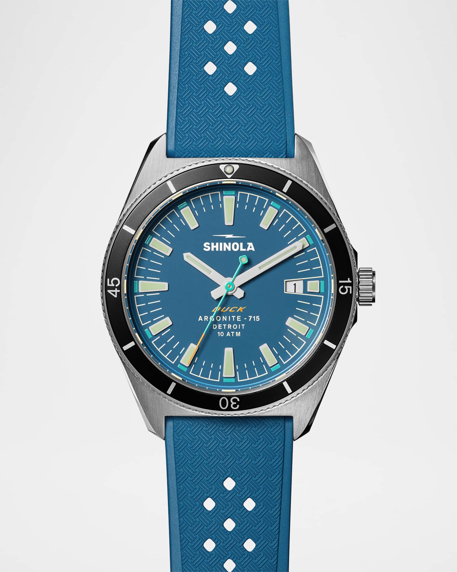 Men's Duck Rubber-Strap Analog Watch, 40mm 0