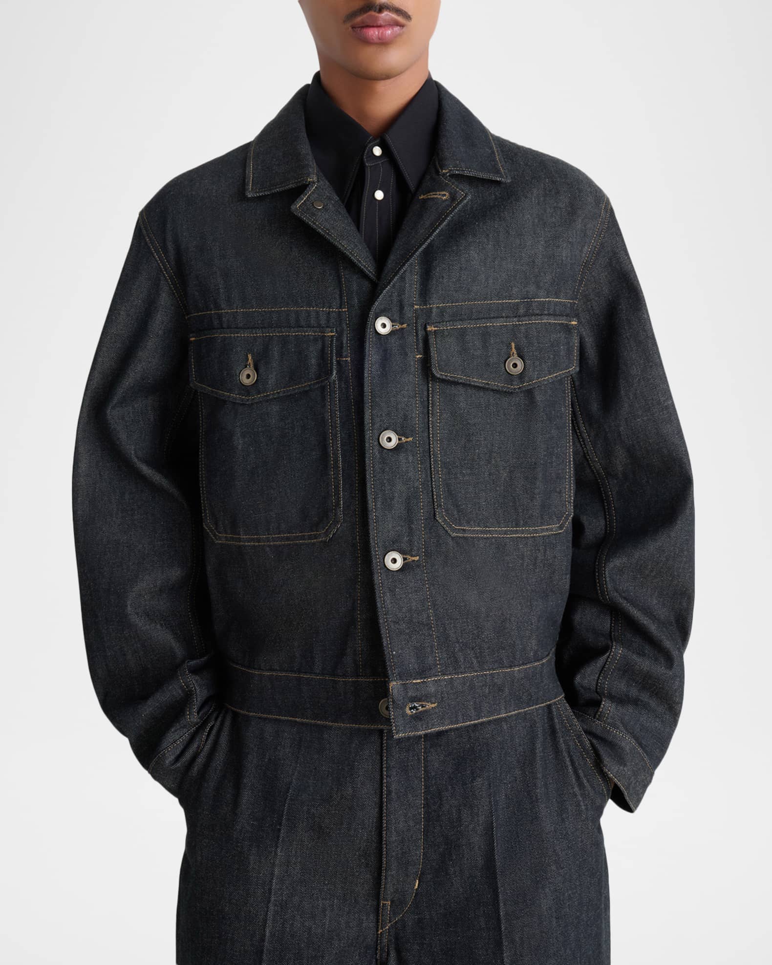 る*り様 LEMAIRE 3 buttons Jacket LEMAIRE button-down Wool Shirt