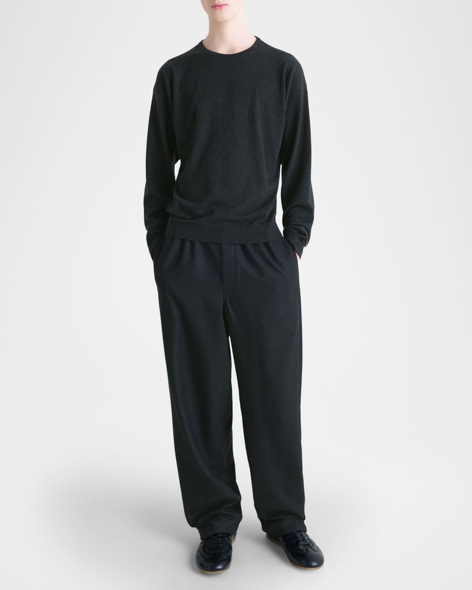 LEMAIRE Men's Fine Wool Crewneck Sweater | Neiman Marcus